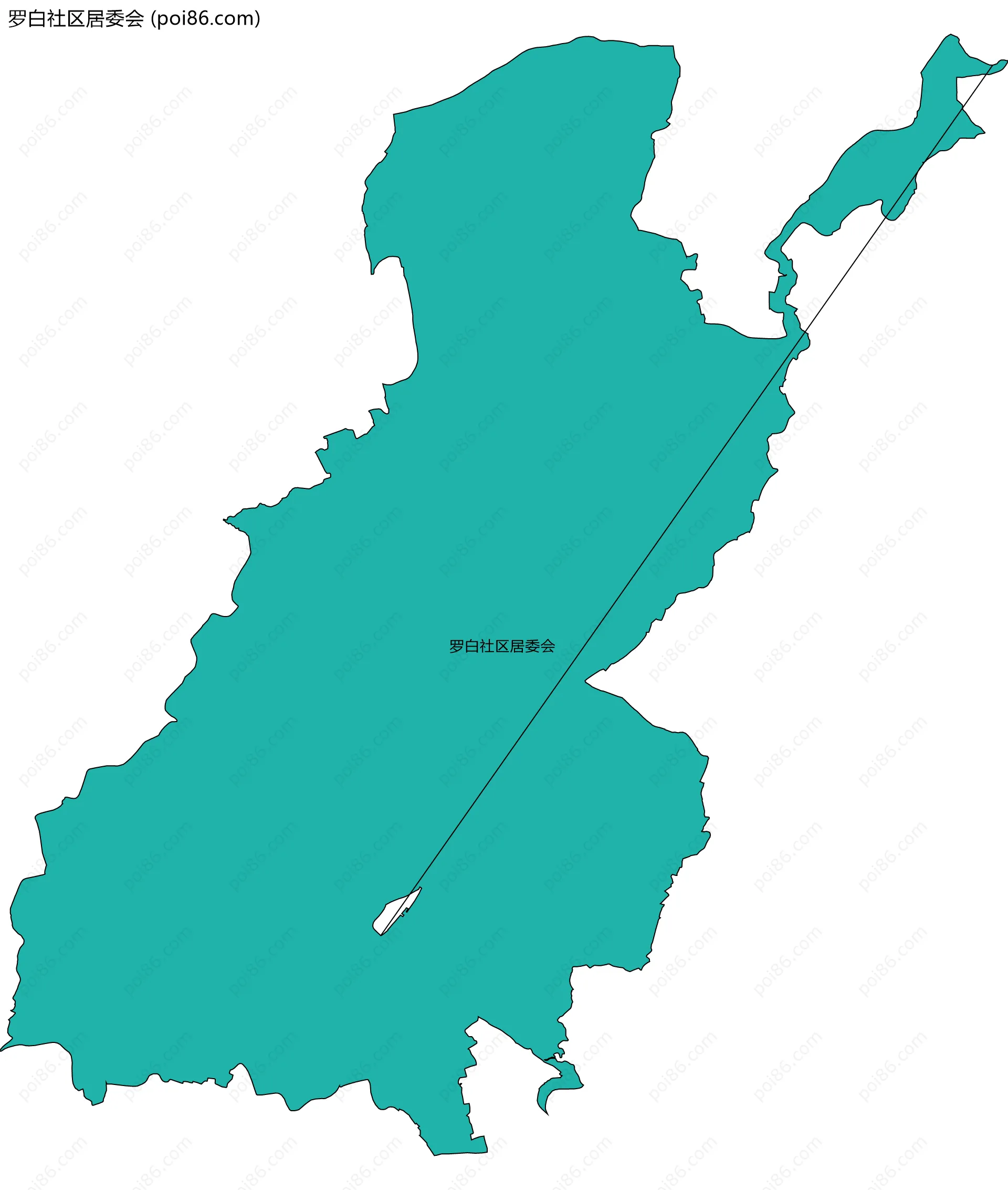罗白社区居委会边界地图