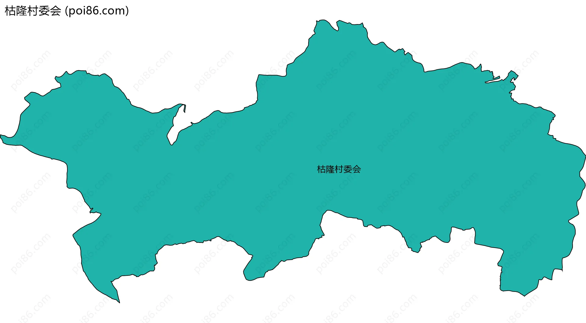 枯隆村委会边界地图
