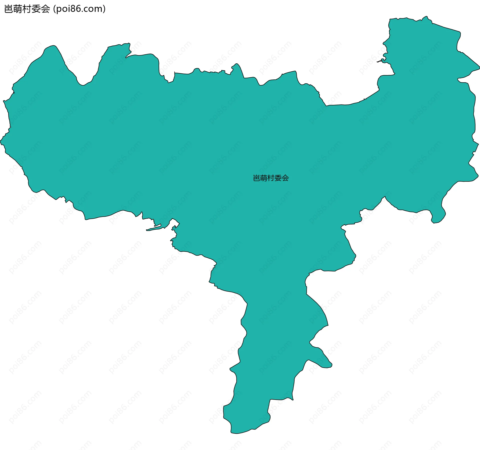 岜萌村委会边界地图