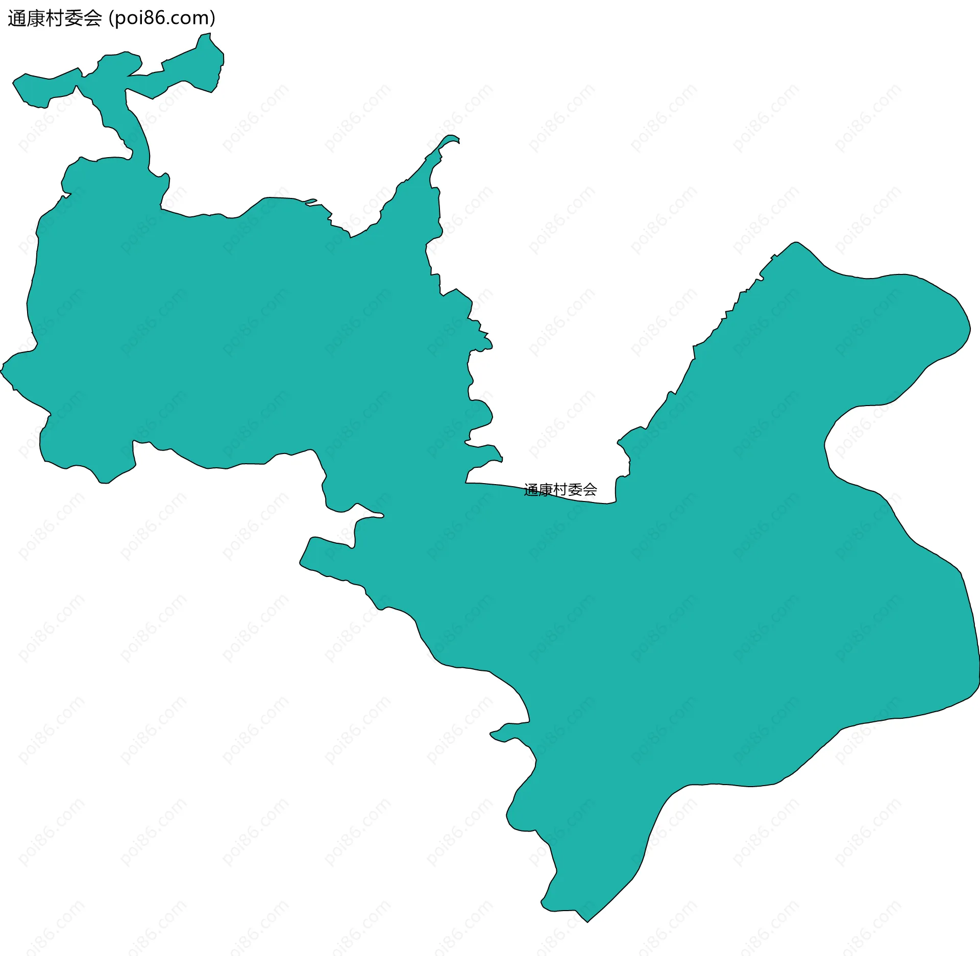 通康村委会边界地图