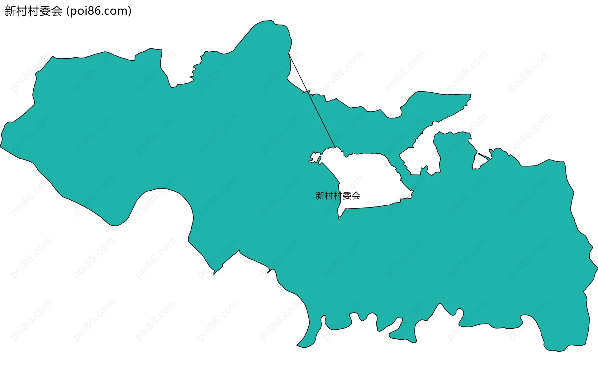 新村村委会边界地图
