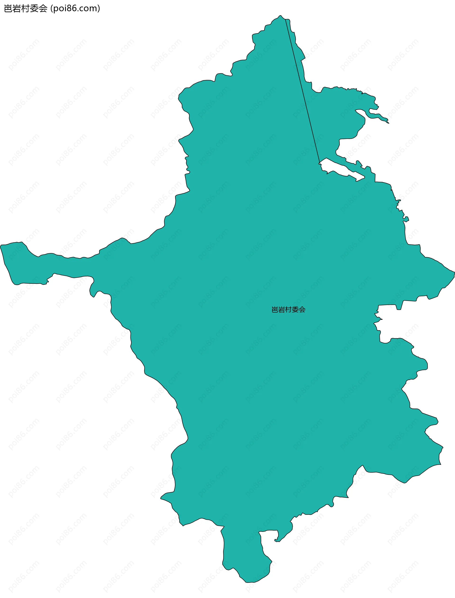 岜岩村委会边界地图