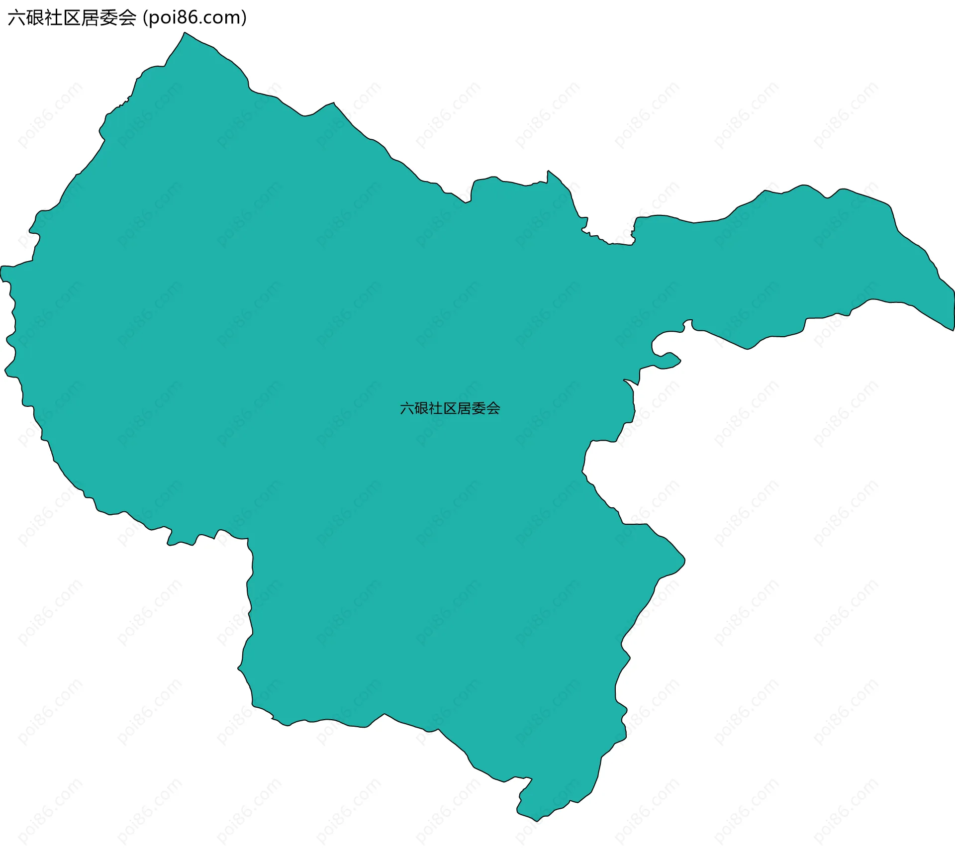六硍社区居委会边界地图