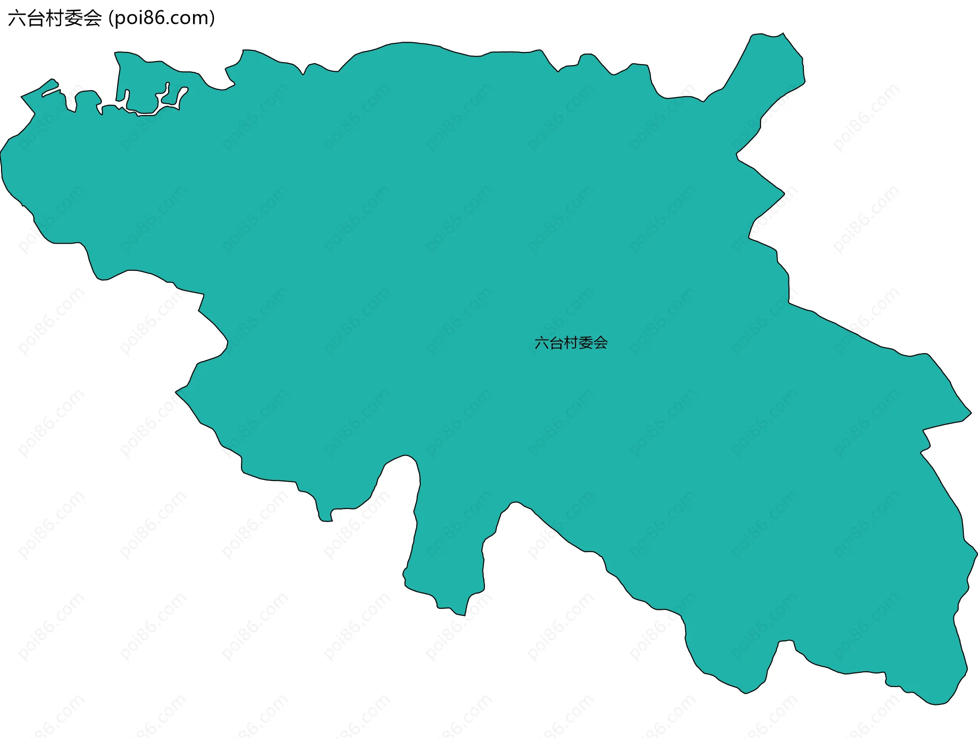 六台村委会边界地图