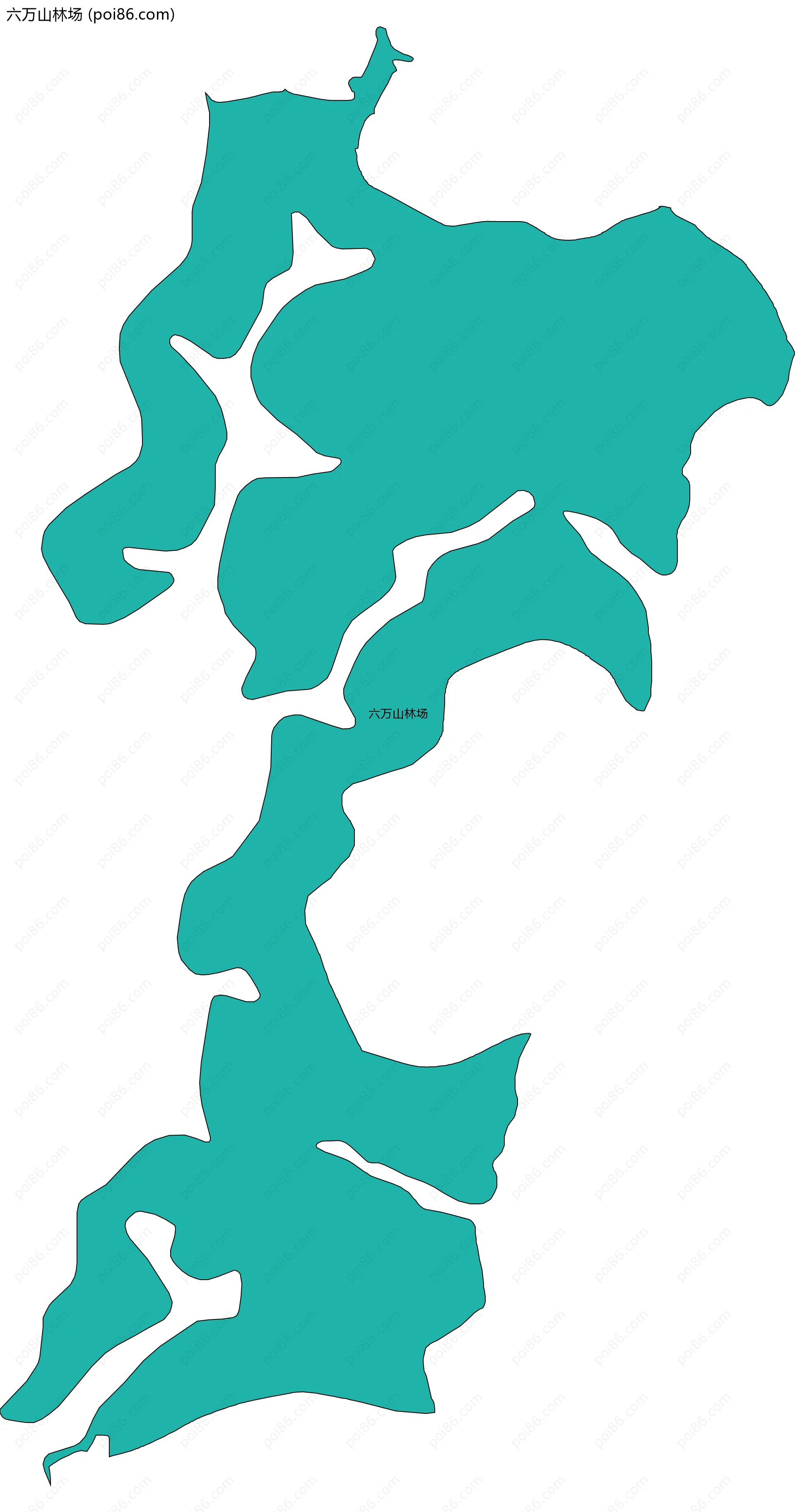 六万山林场边界地图