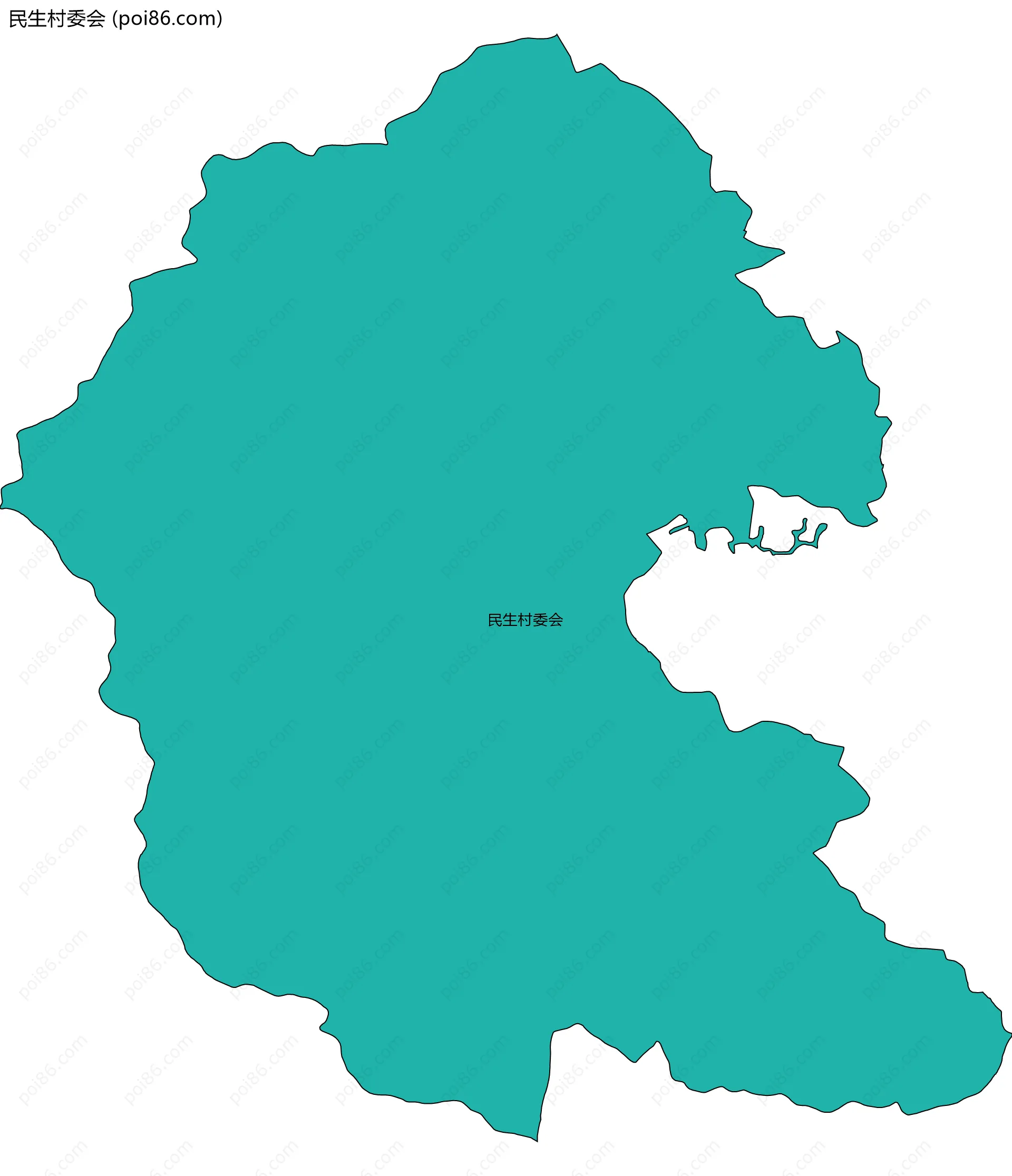 民生村委会边界地图