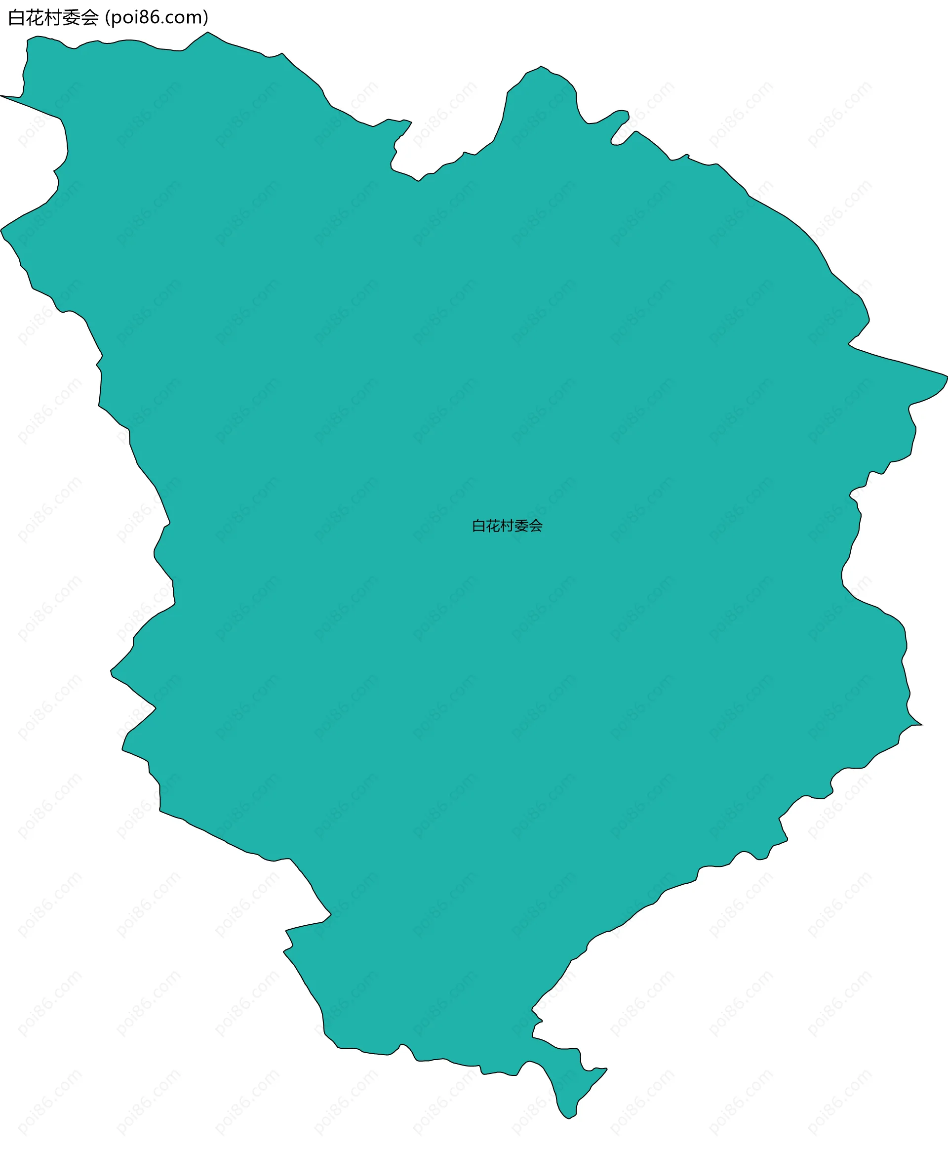 白花村委会边界地图