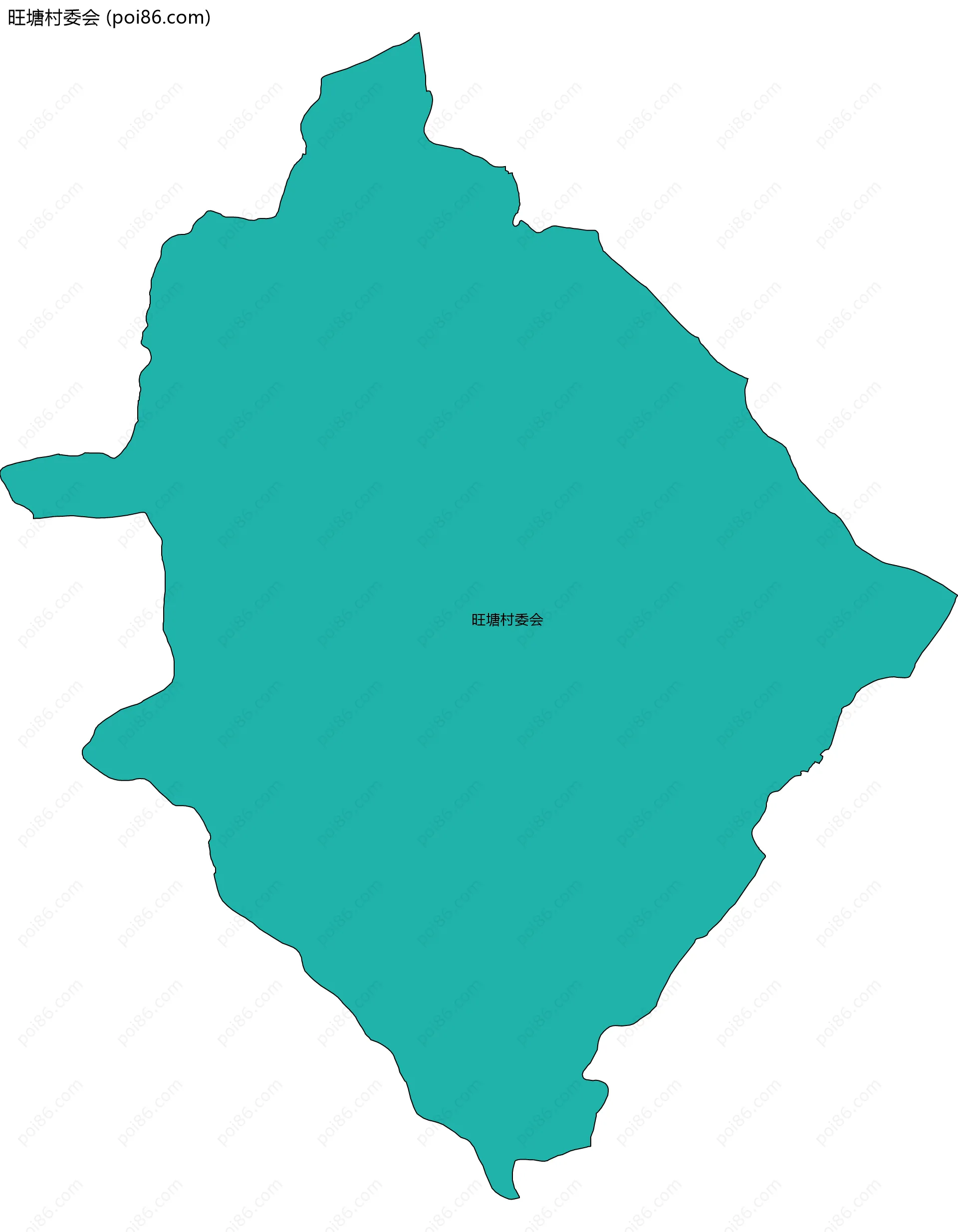 旺塘村委会边界地图