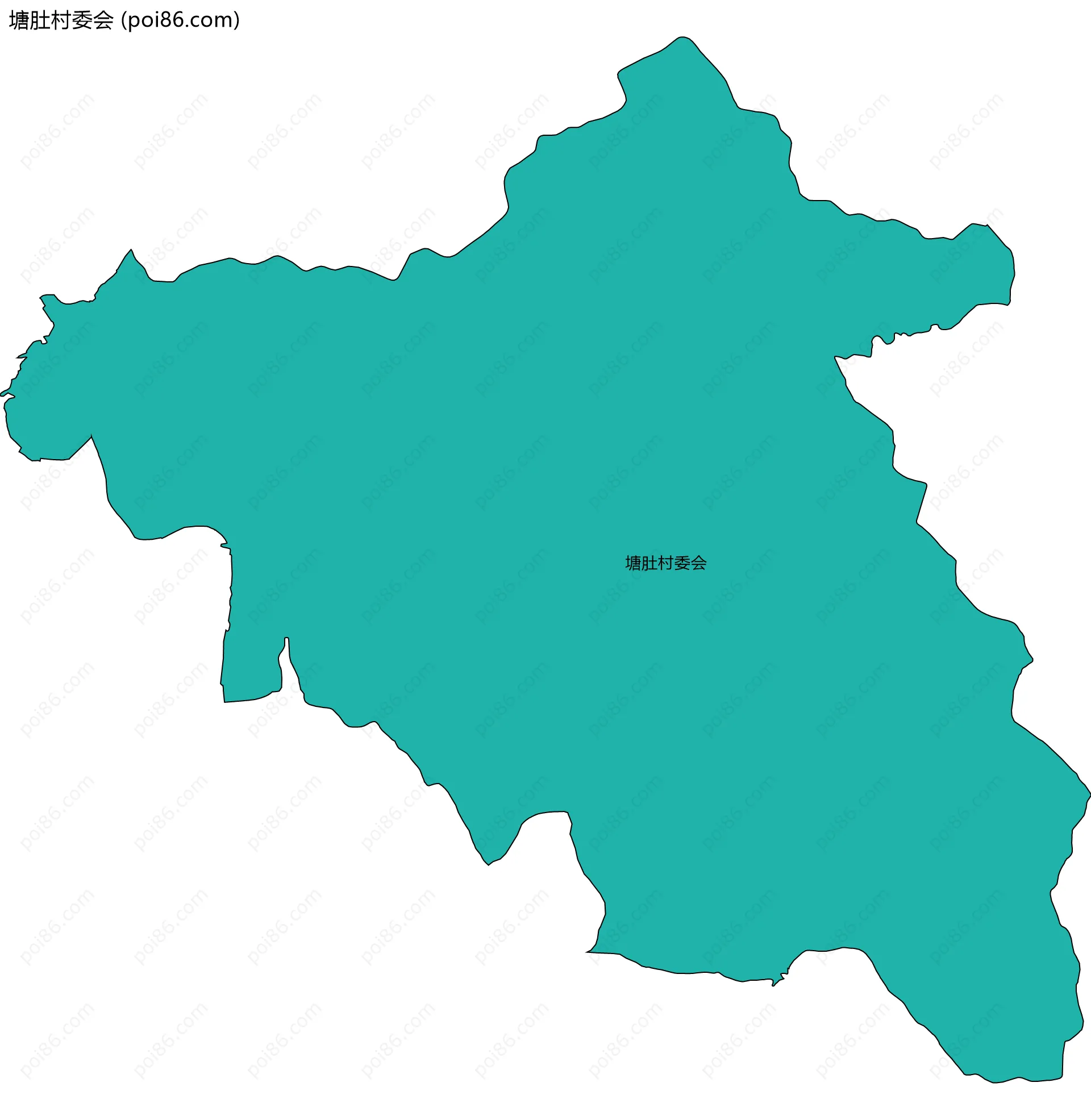 塘肚村委会边界地图