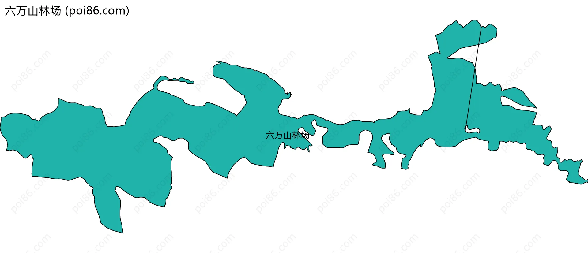 六万山林场边界地图