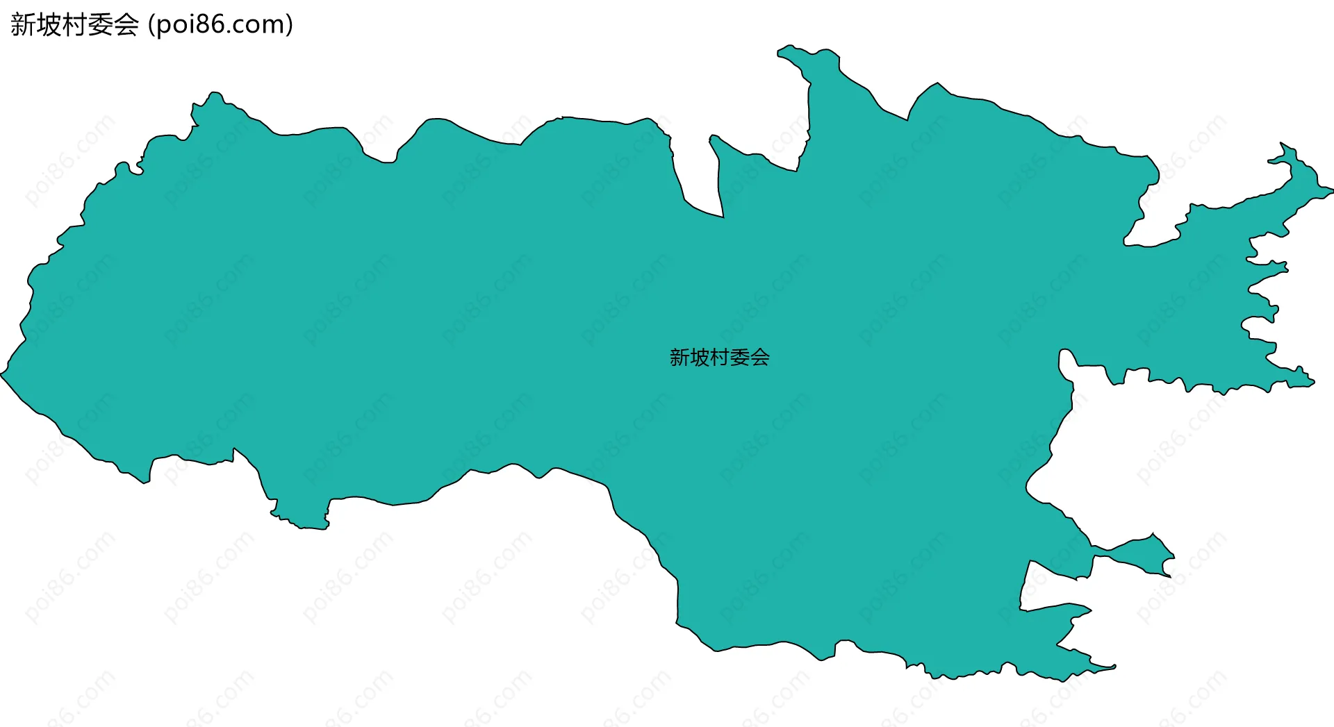 新坡村委会边界地图