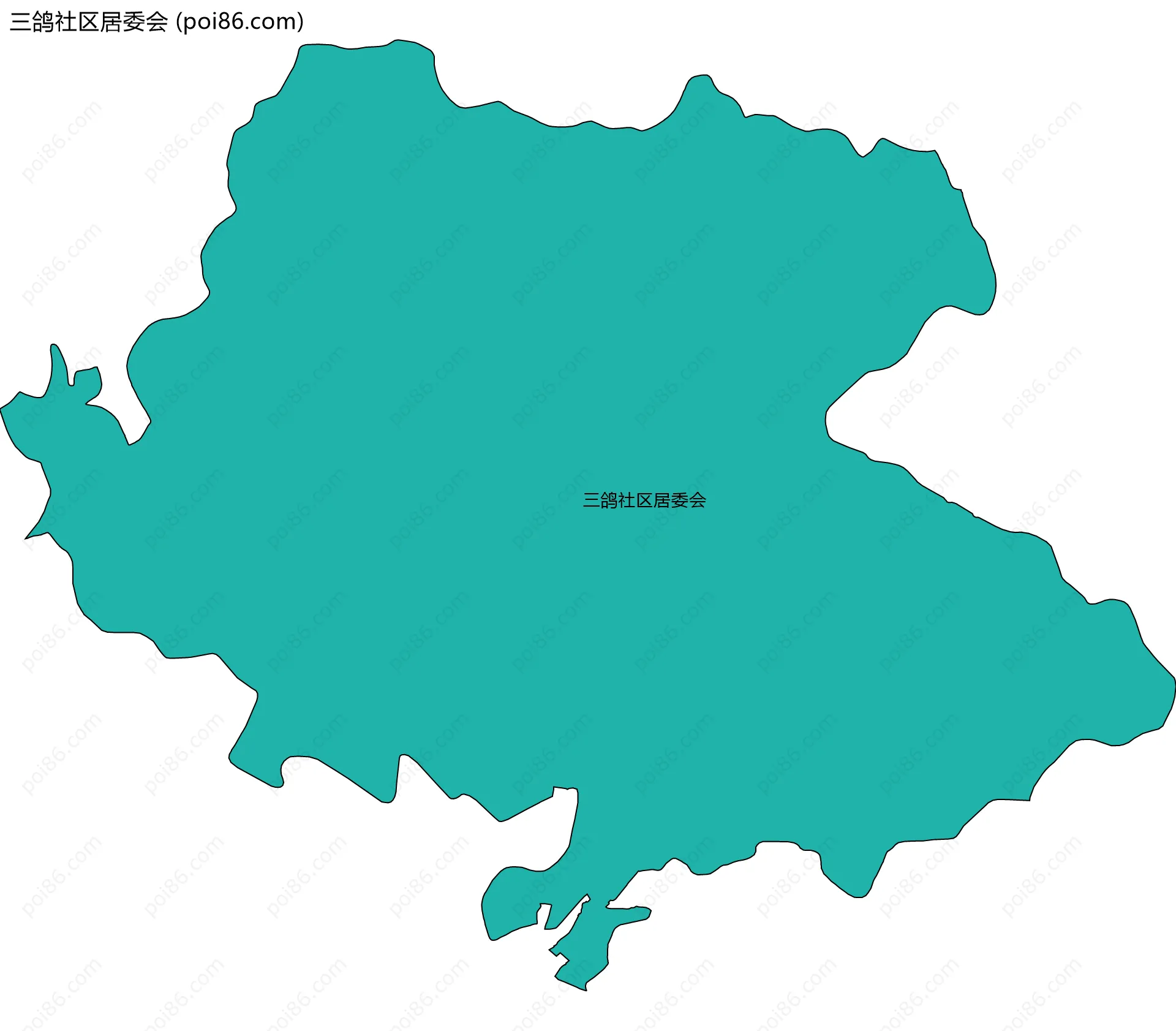 三鸽社区居委会边界地图