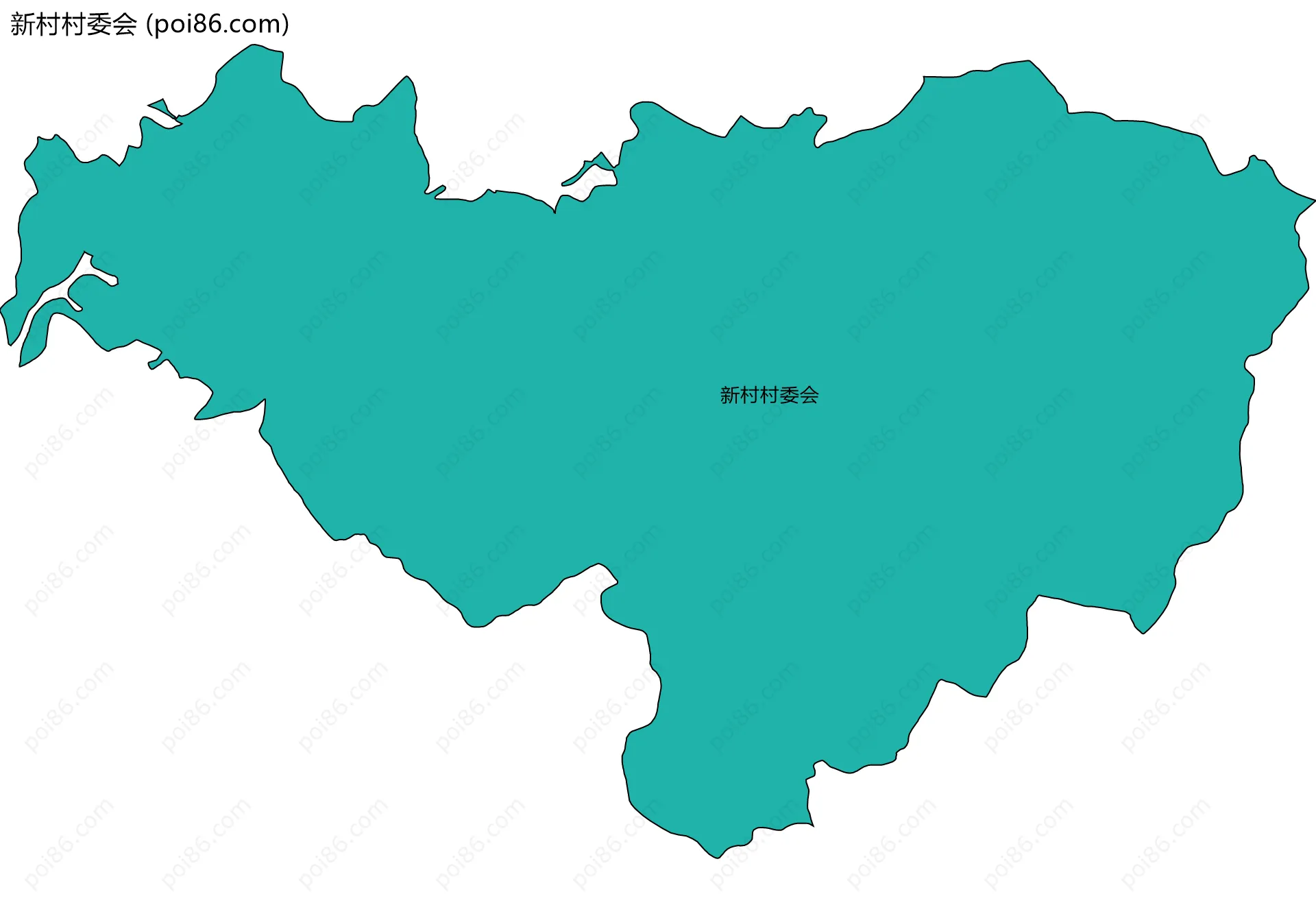 新村村委会边界地图