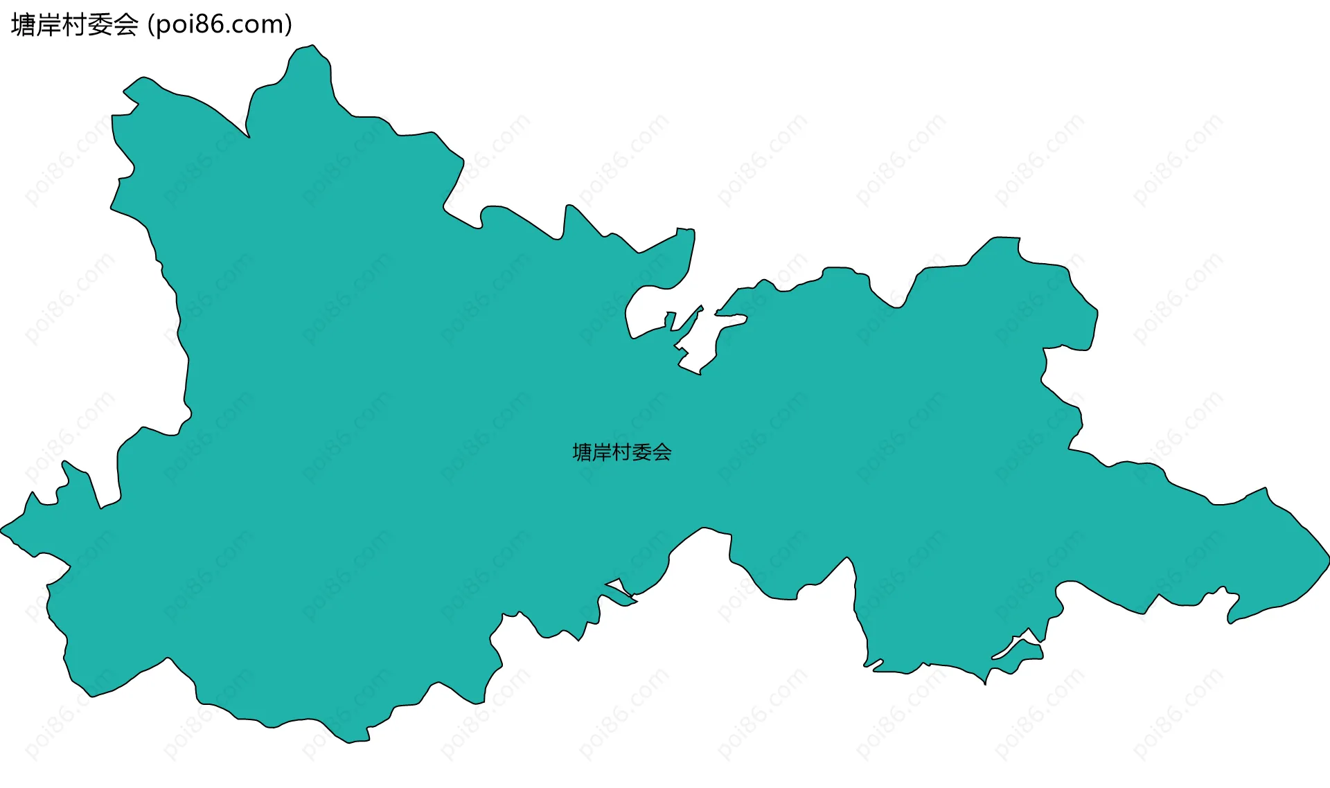 塘岸村委会边界地图