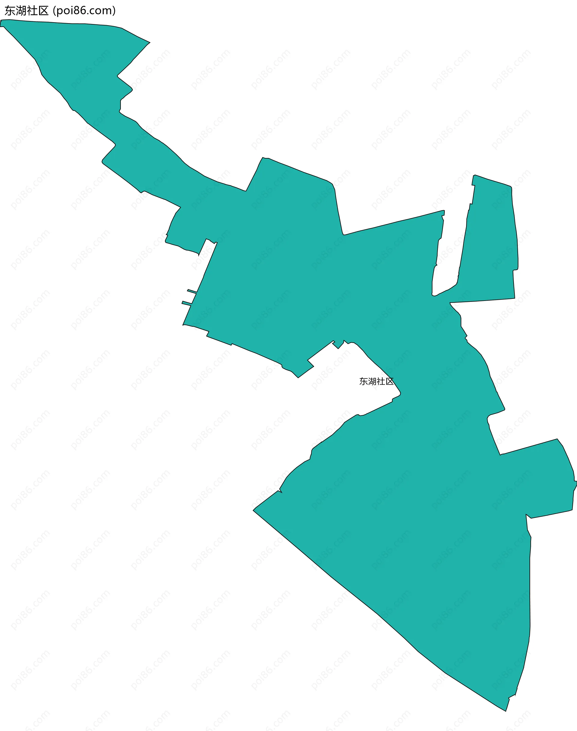 东湖社区边界地图