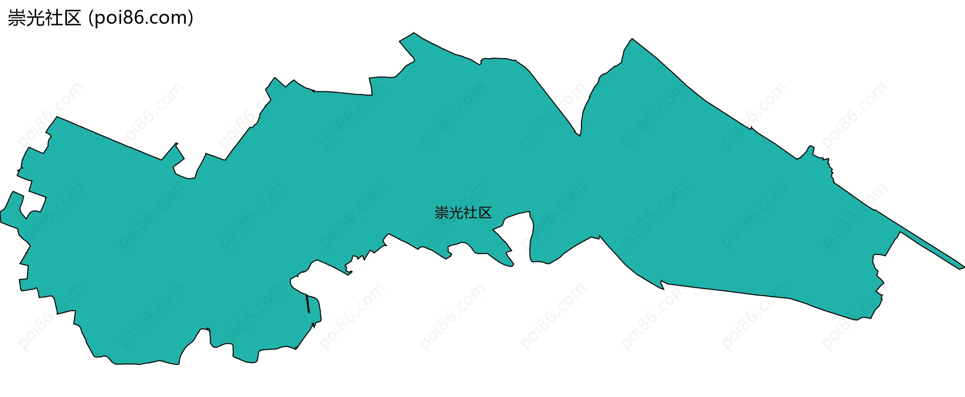 崇光社区边界地图