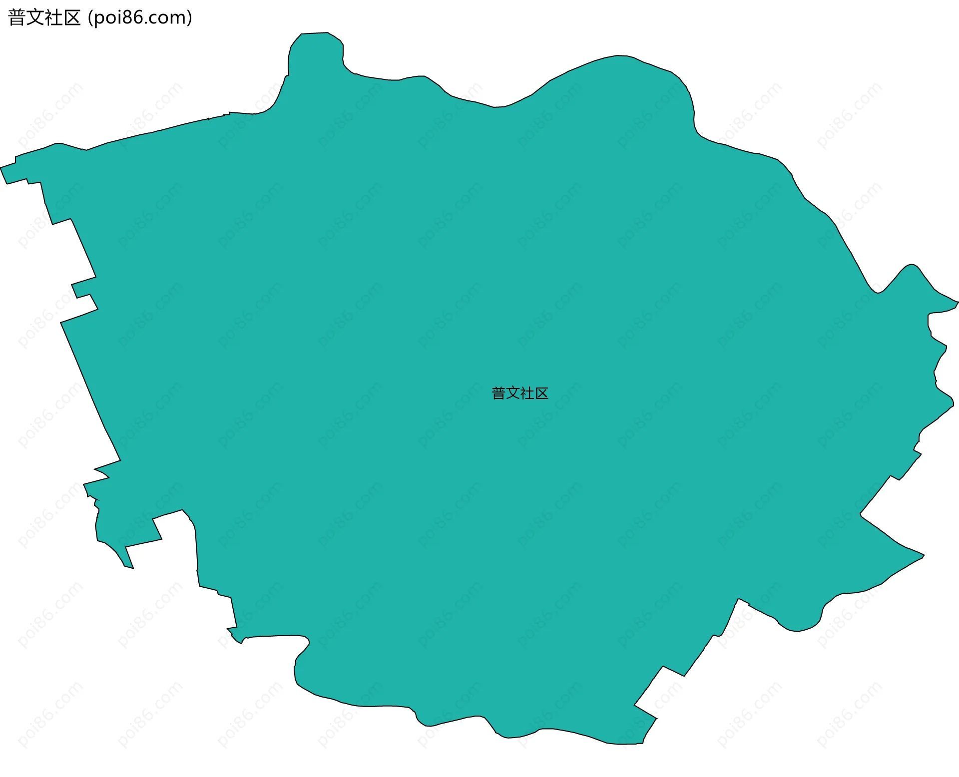 普文社区边界地图