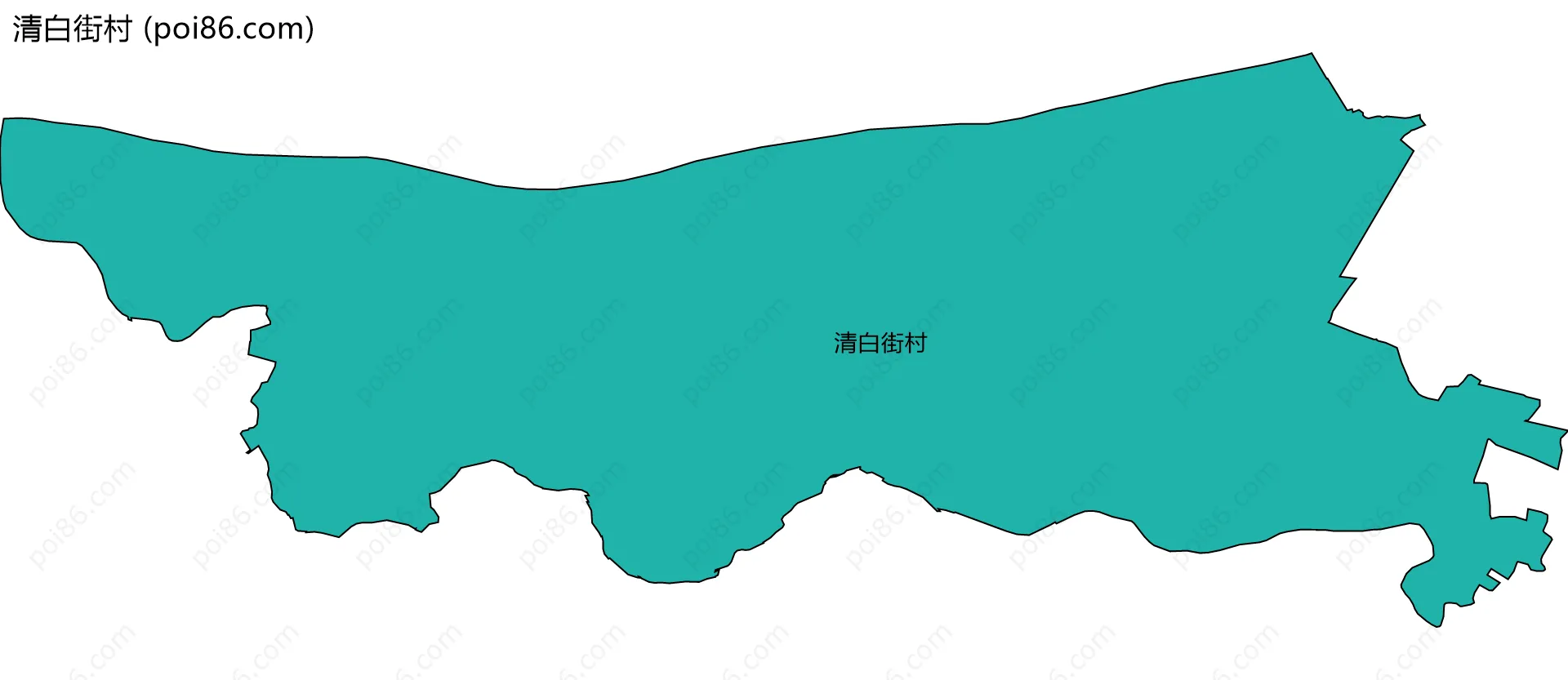 清白街村边界地图