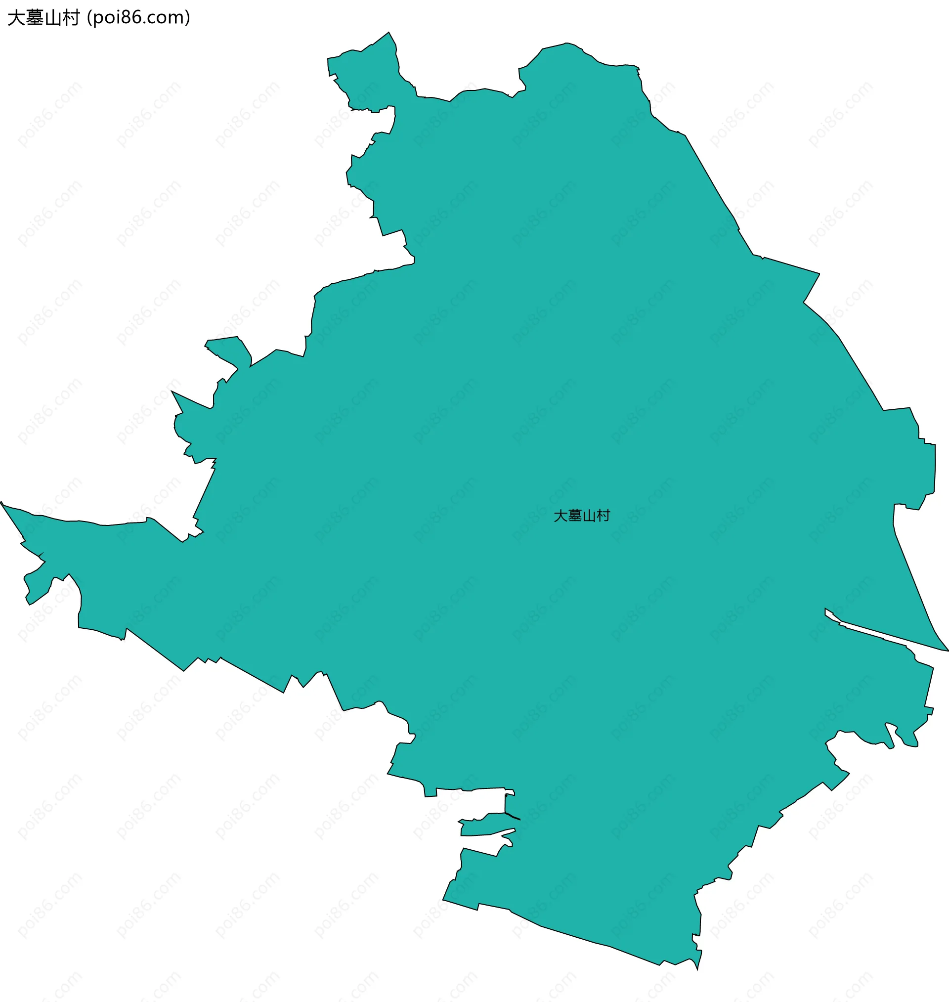 大墓山村边界地图