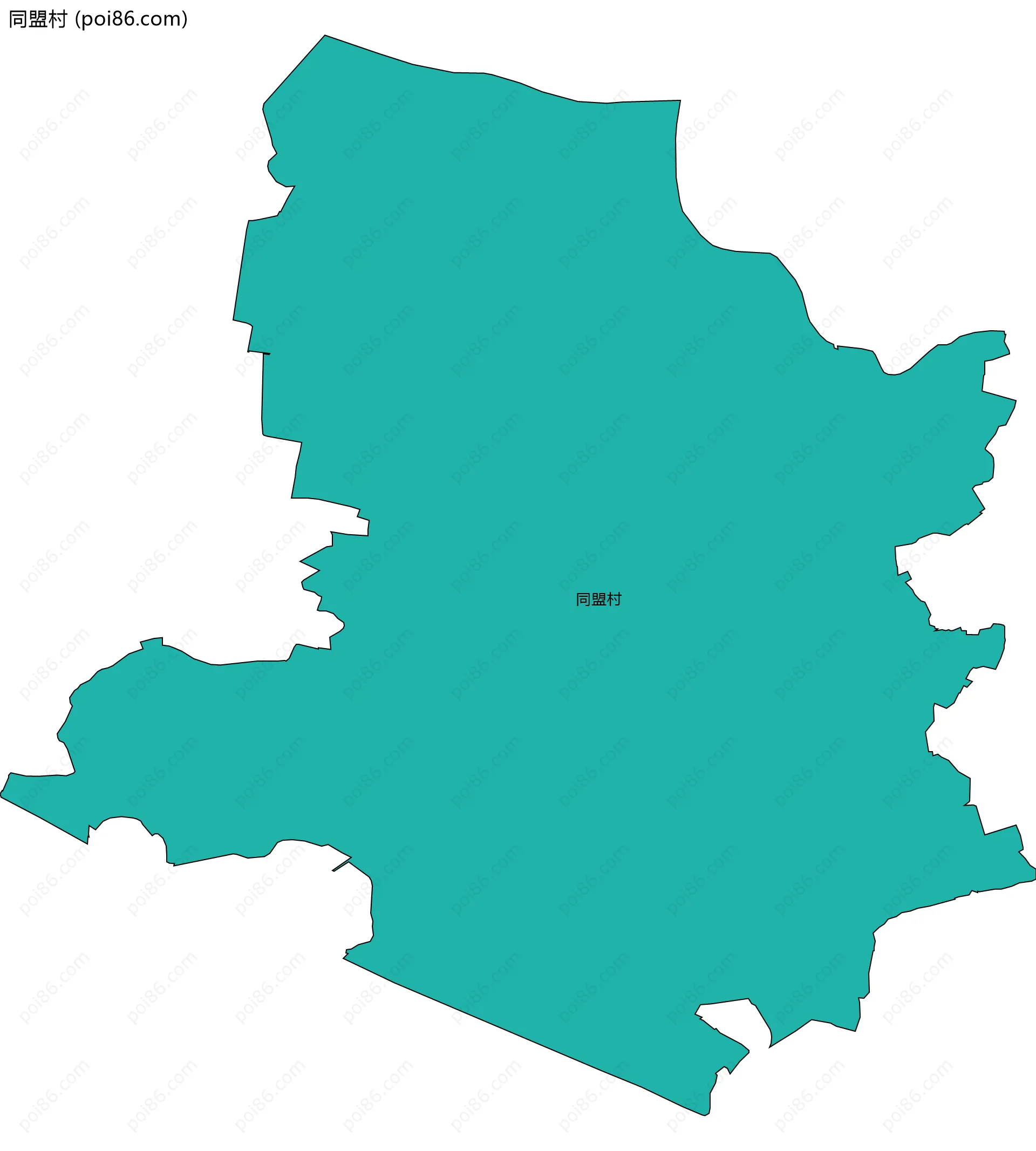 同盟村边界地图