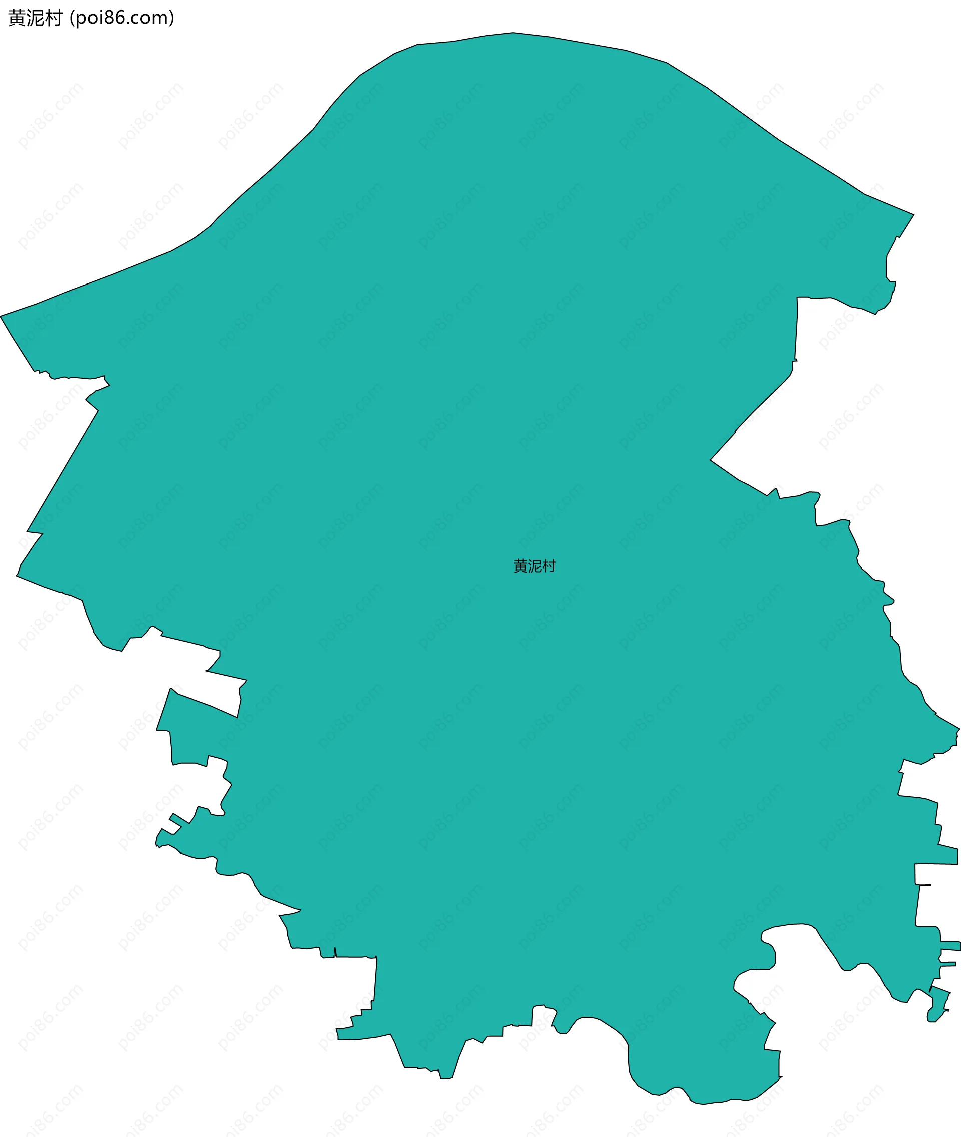 黄泥村边界地图