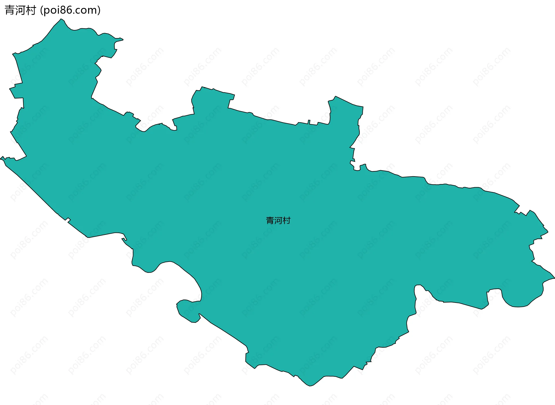 青河村边界地图