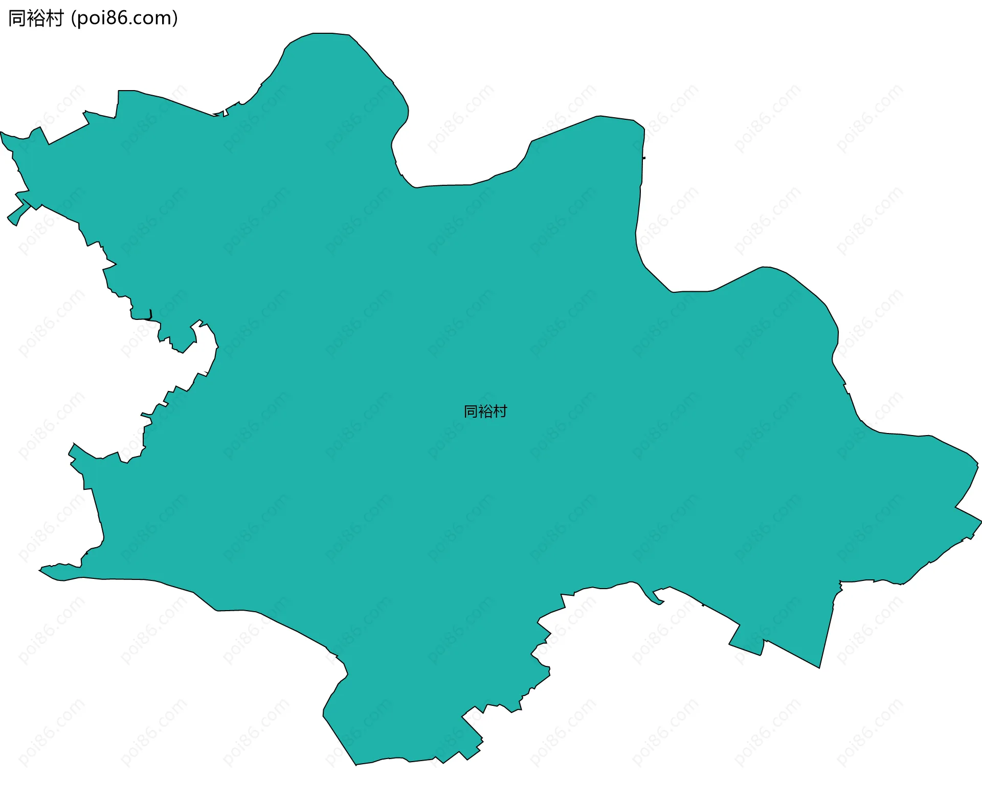同裕村边界地图