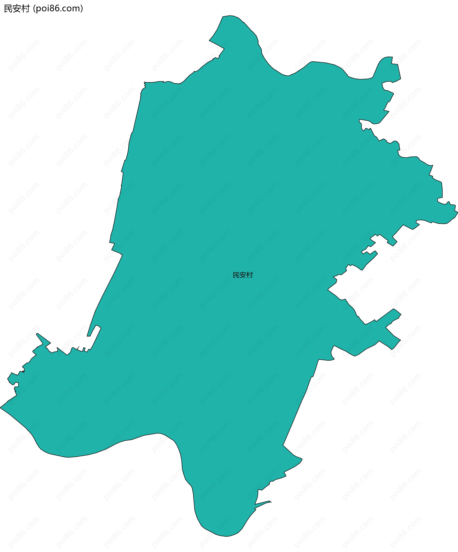 民安村边界地图