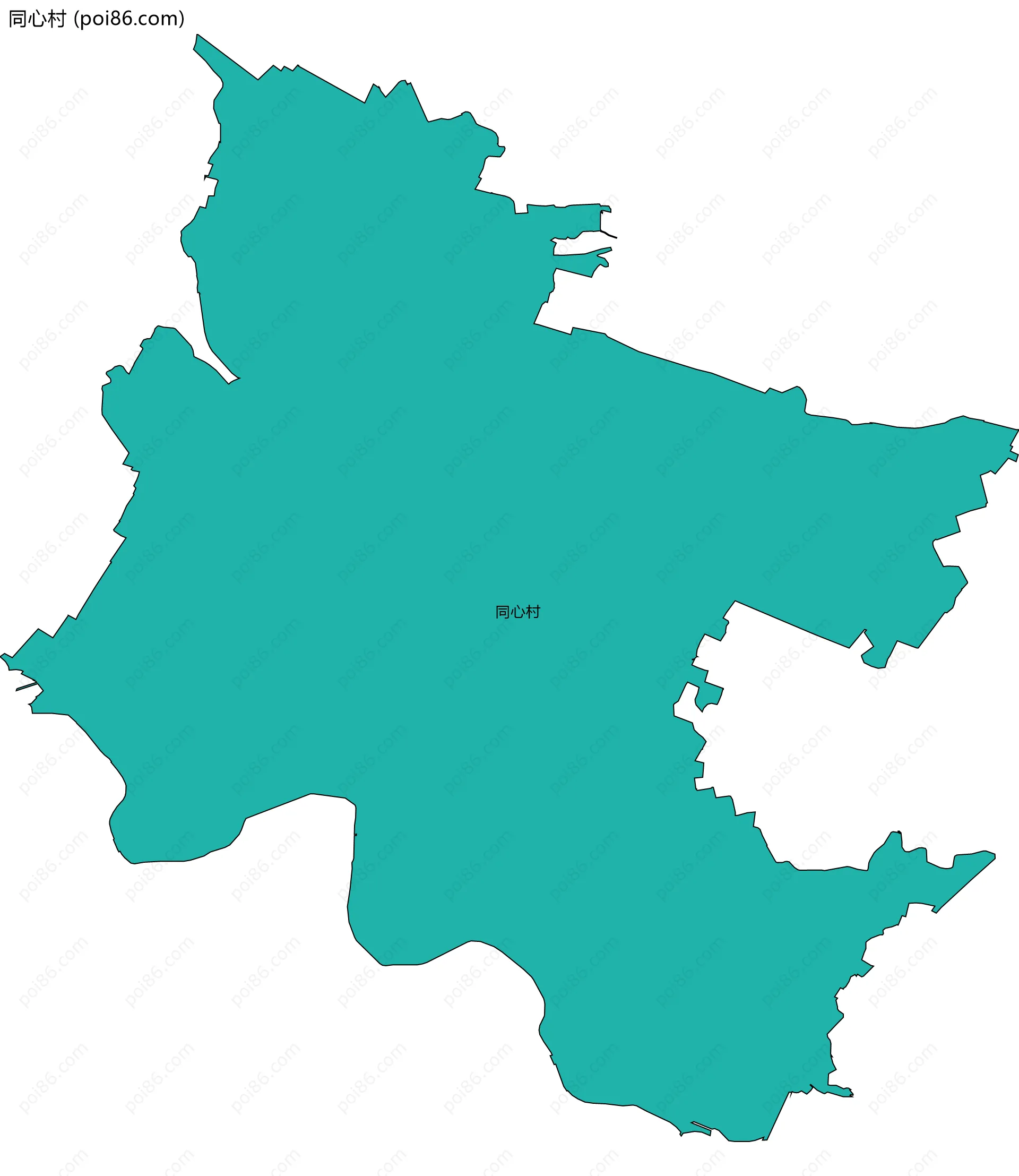 同心村边界地图