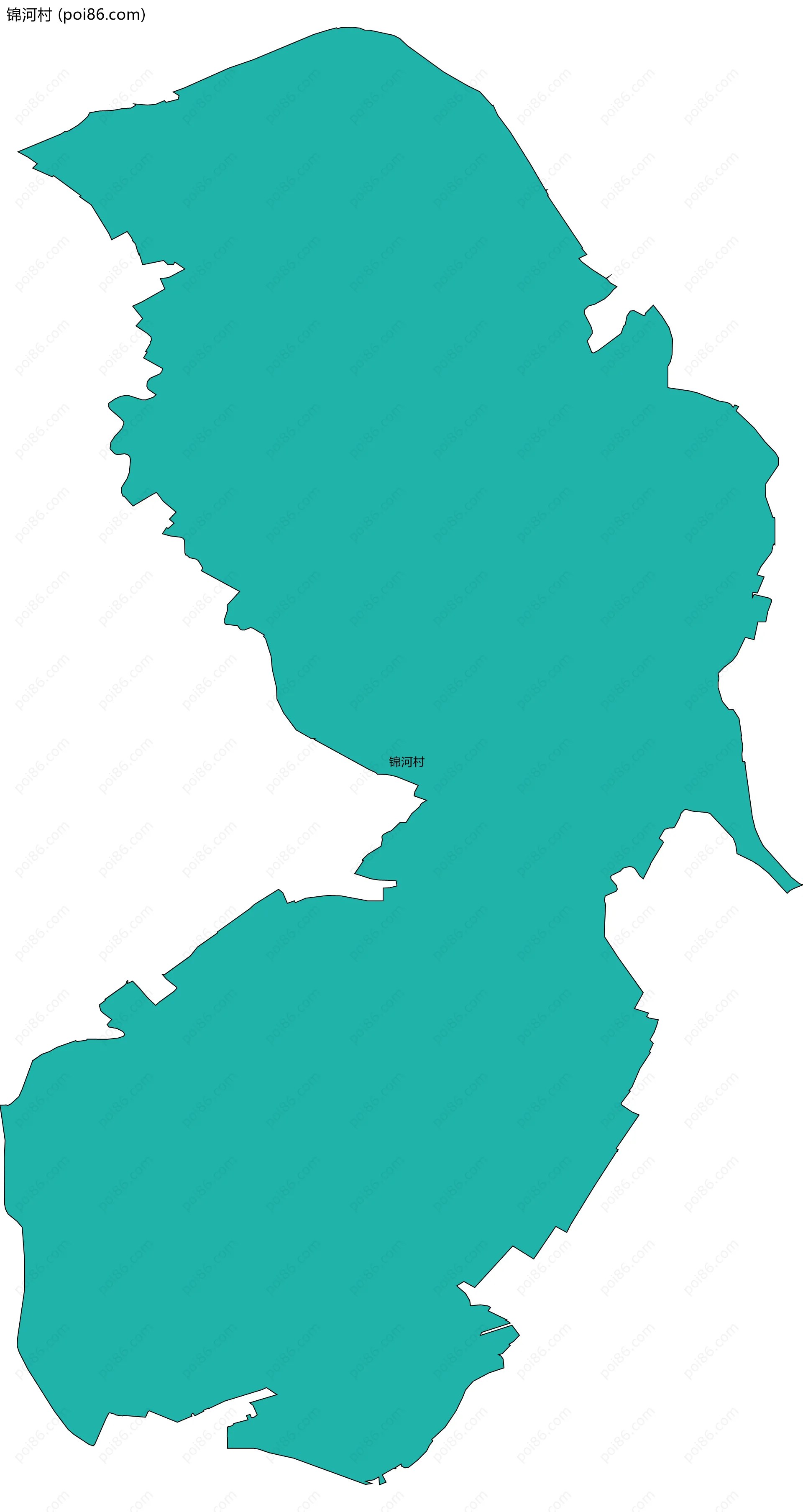 锦河村边界地图