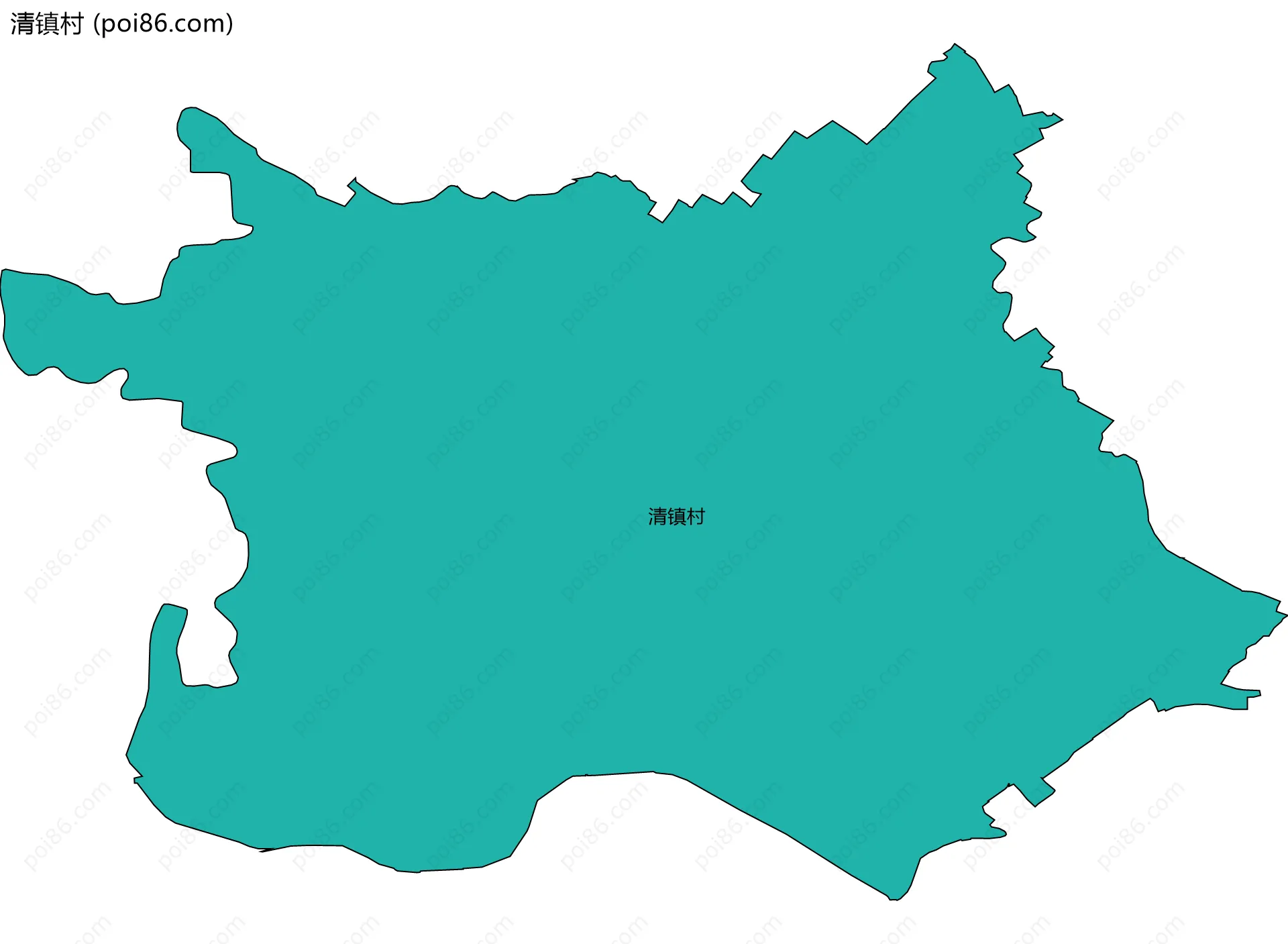 清镇村边界地图