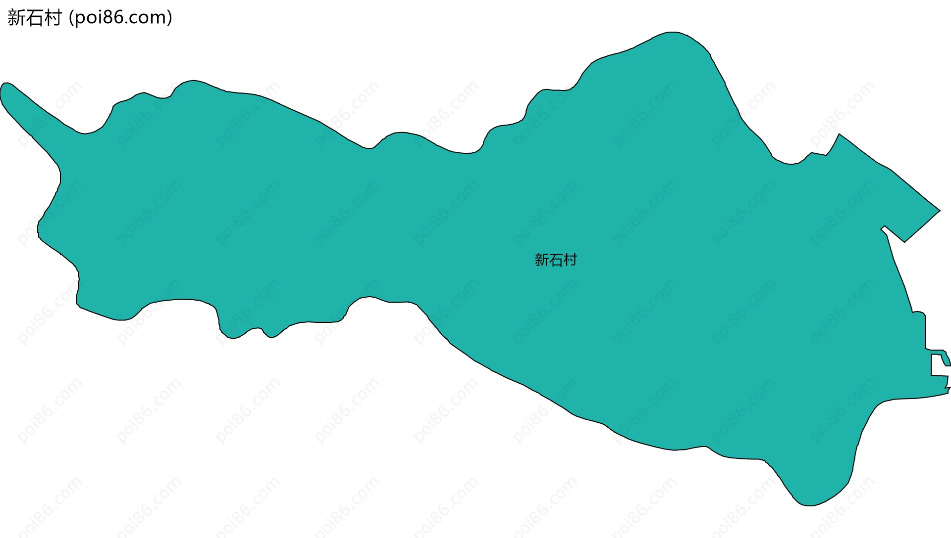 新石村边界地图