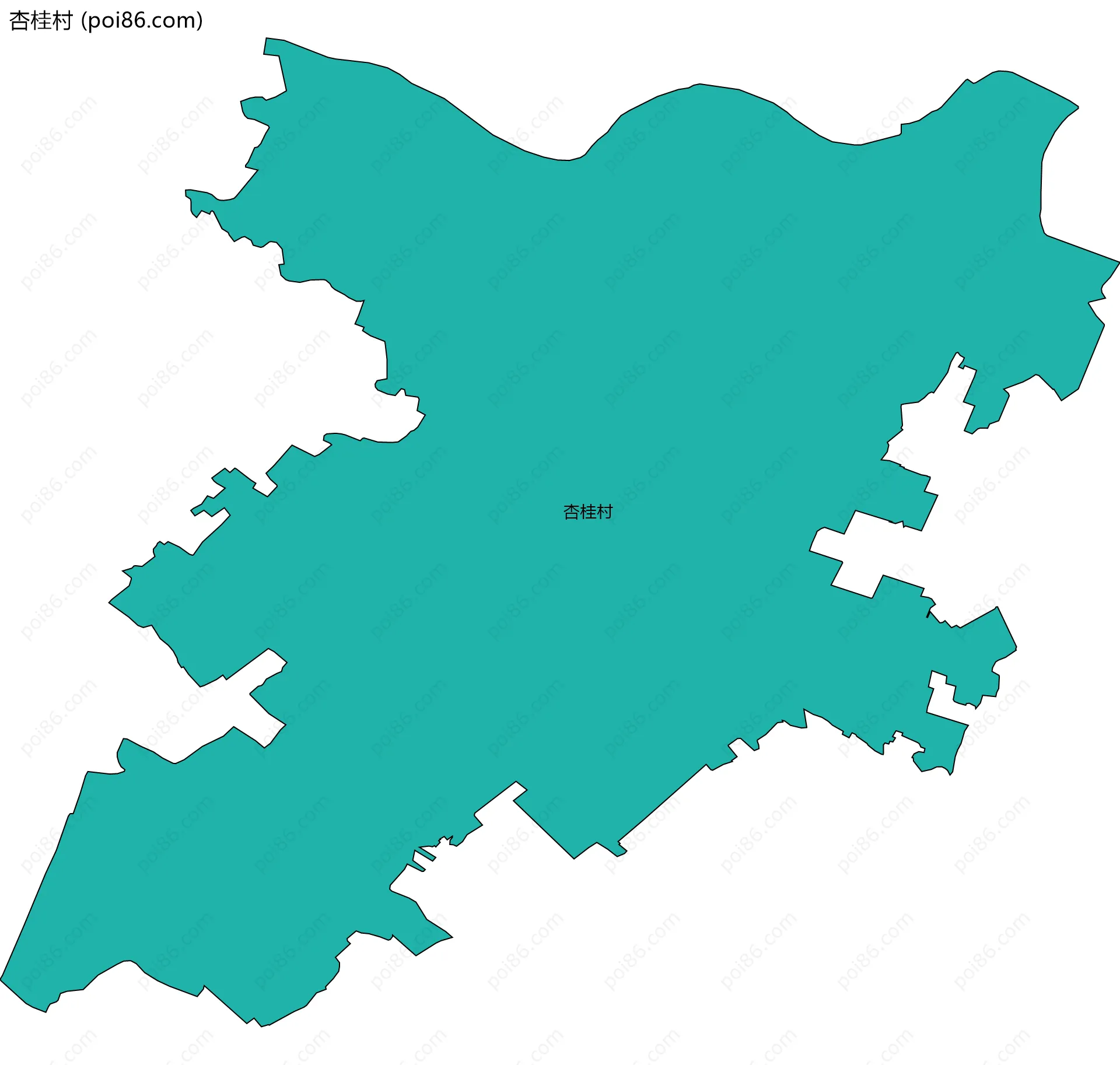 杏桂村边界地图