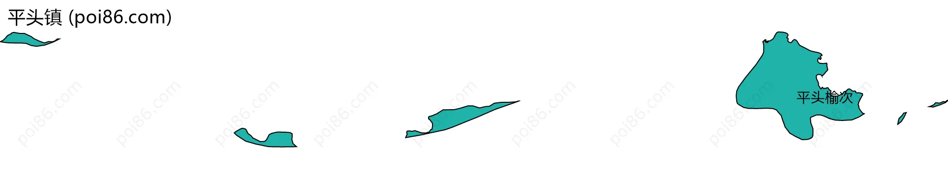 平头镇边界地图(五级行政区划)