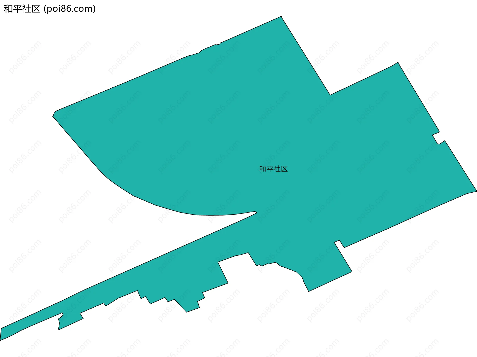 和平社区边界地图