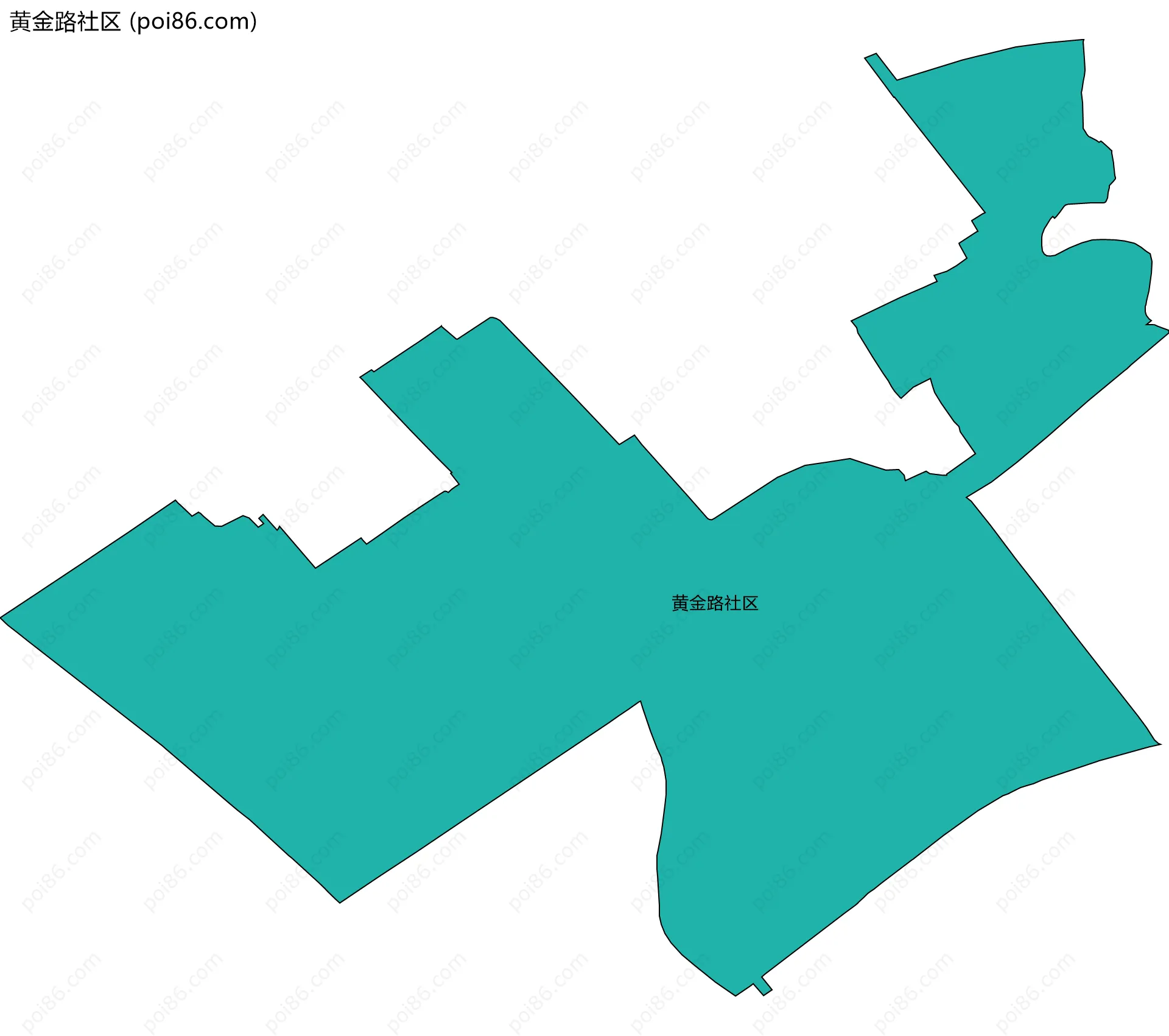 黄金路社区边界地图