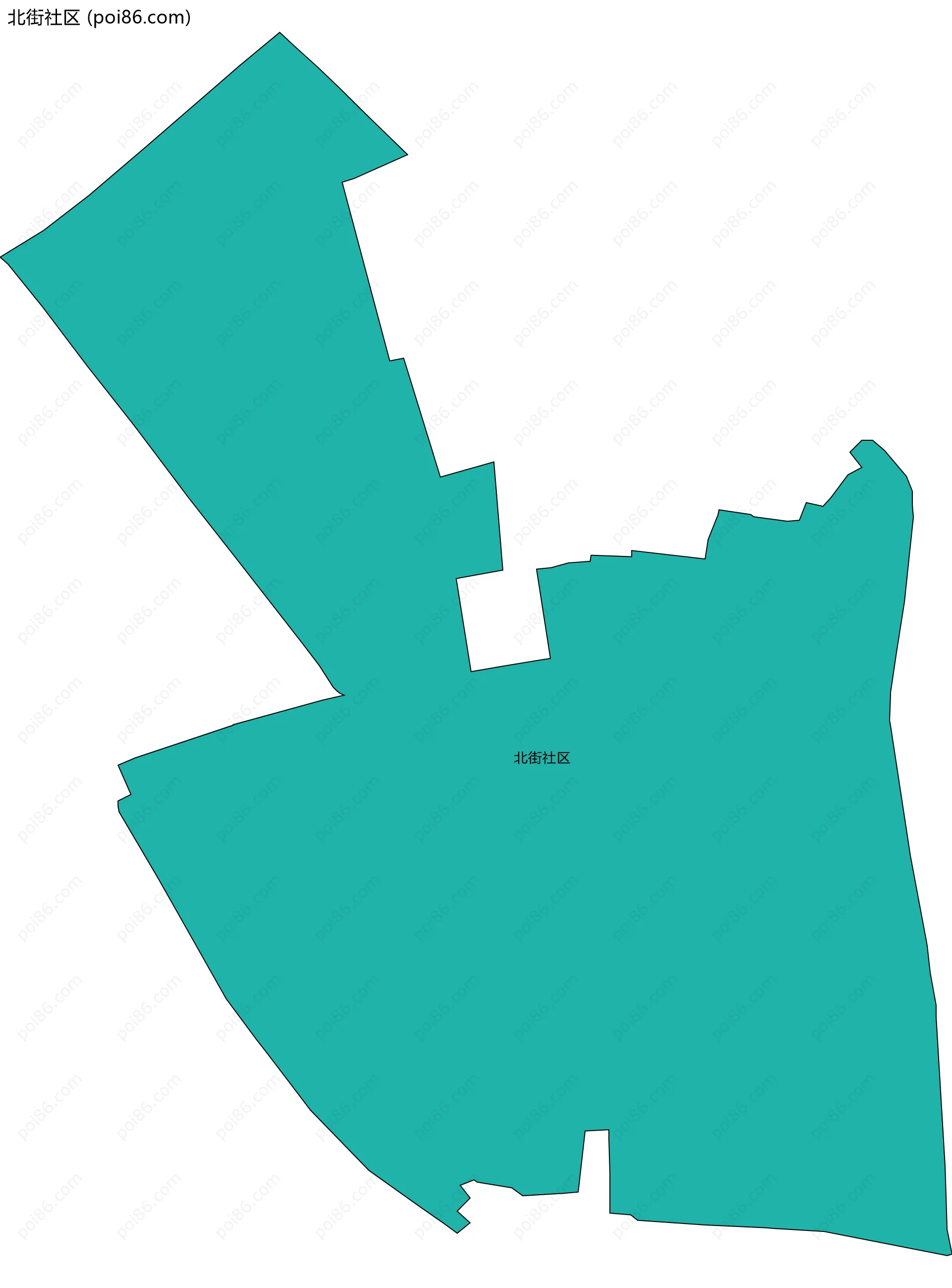 北街社区边界地图