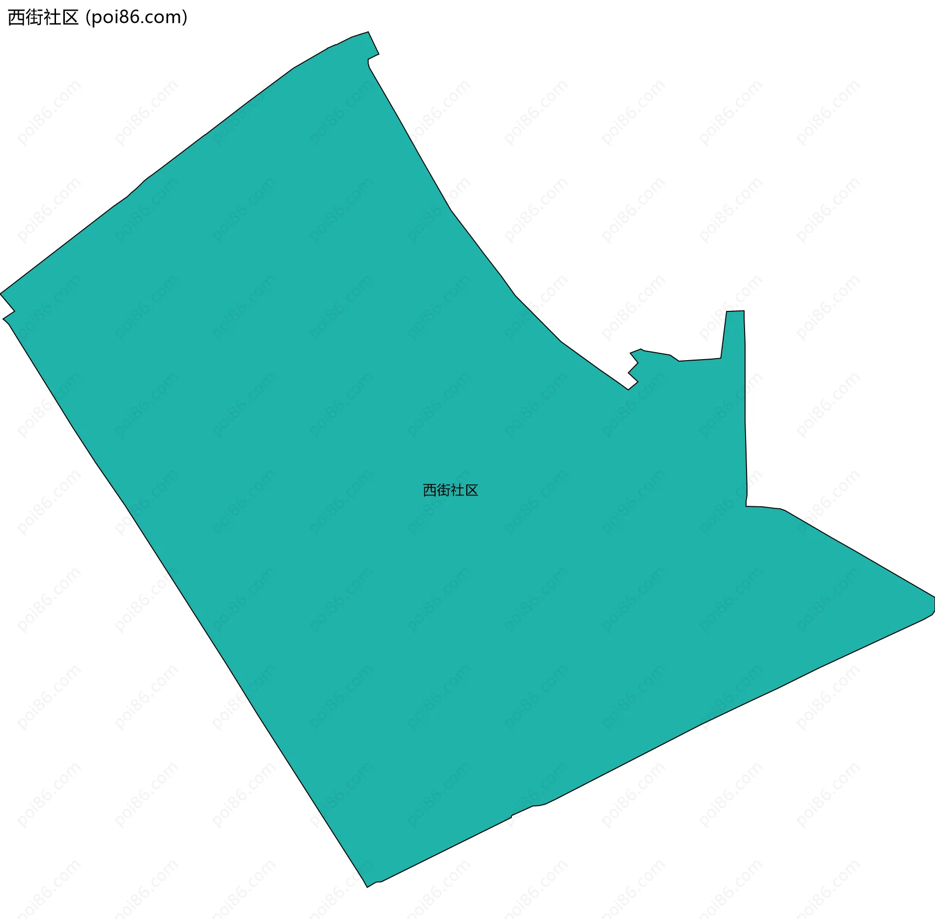 西街社区边界地图