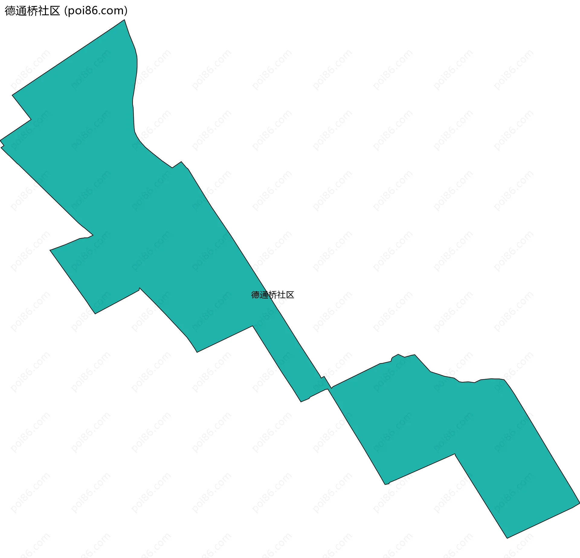 德通桥社区边界地图