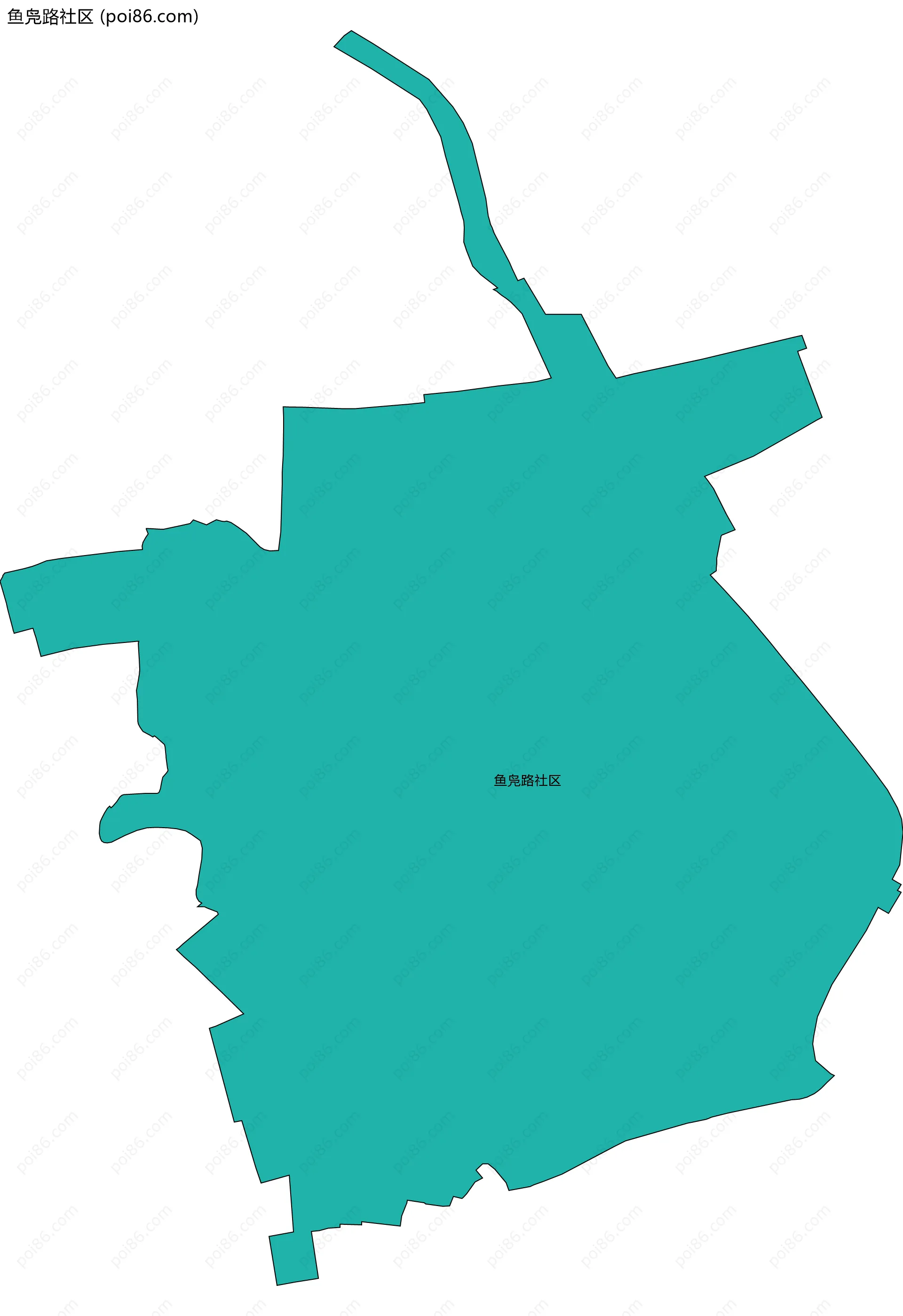 鱼凫路社区边界地图