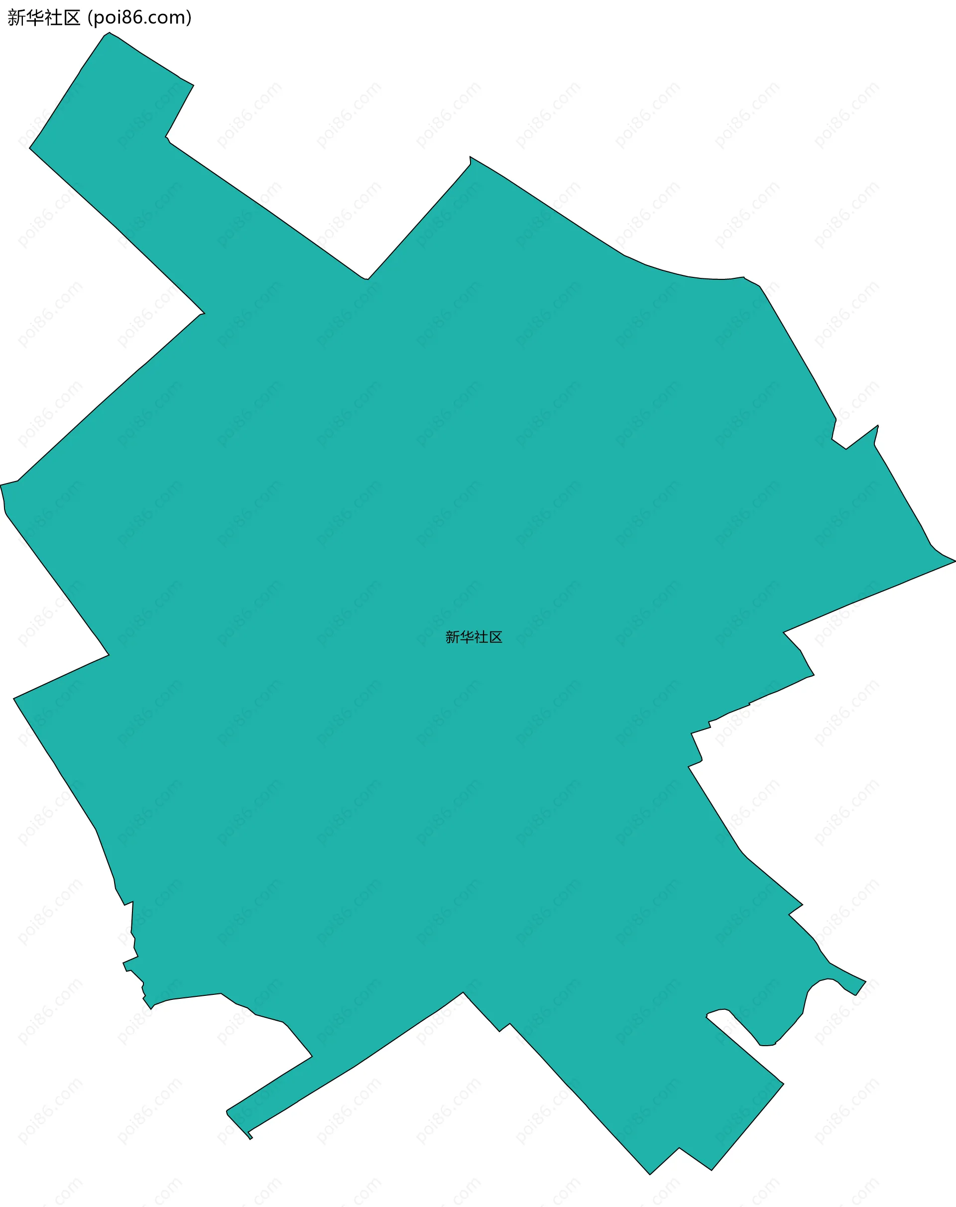 新华社区边界地图