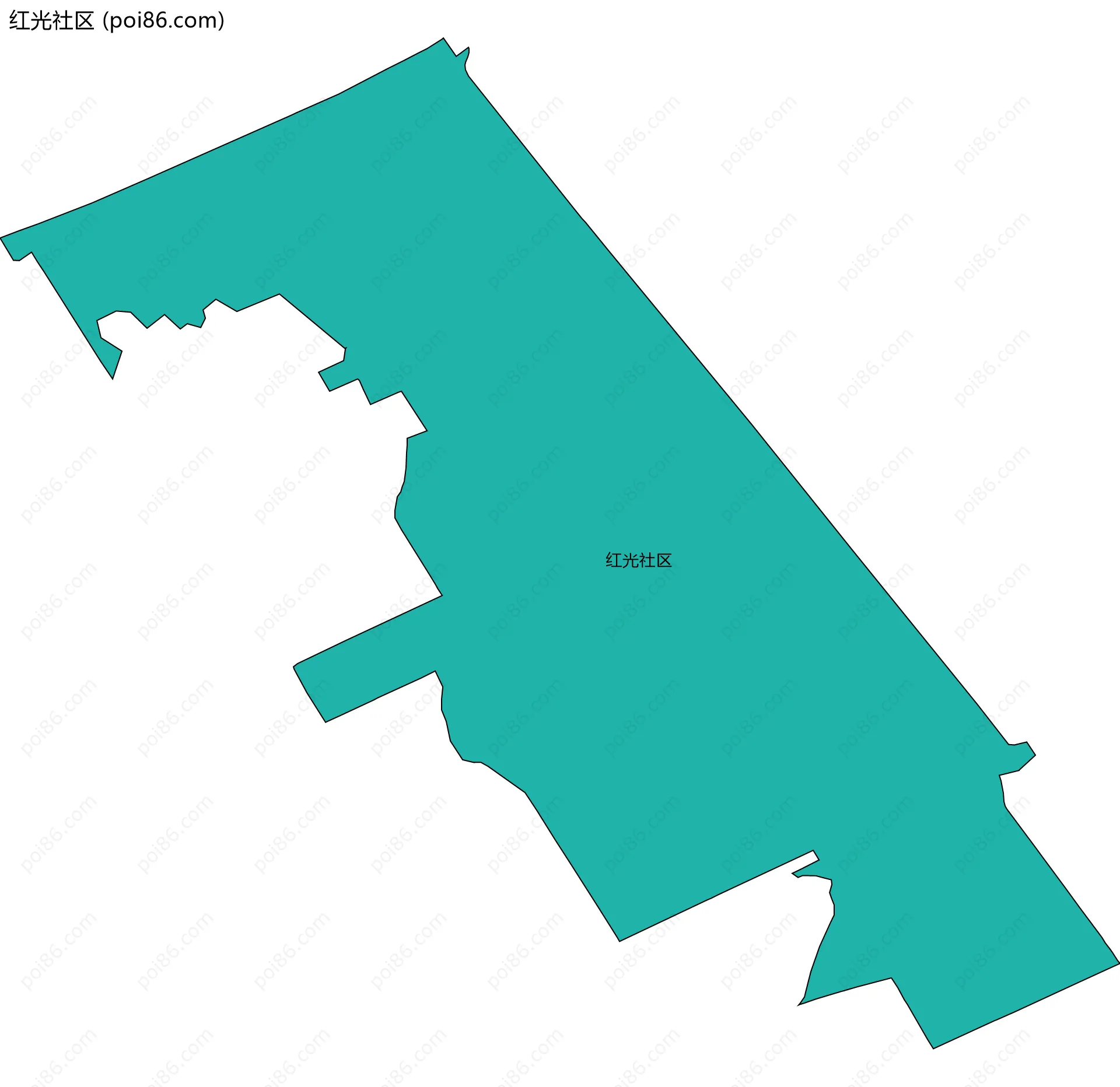 红光社区边界地图