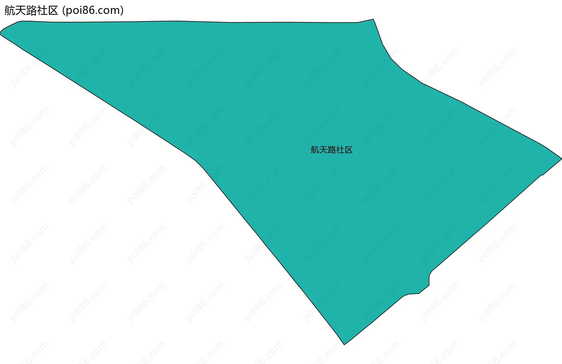 航天路社区边界地图