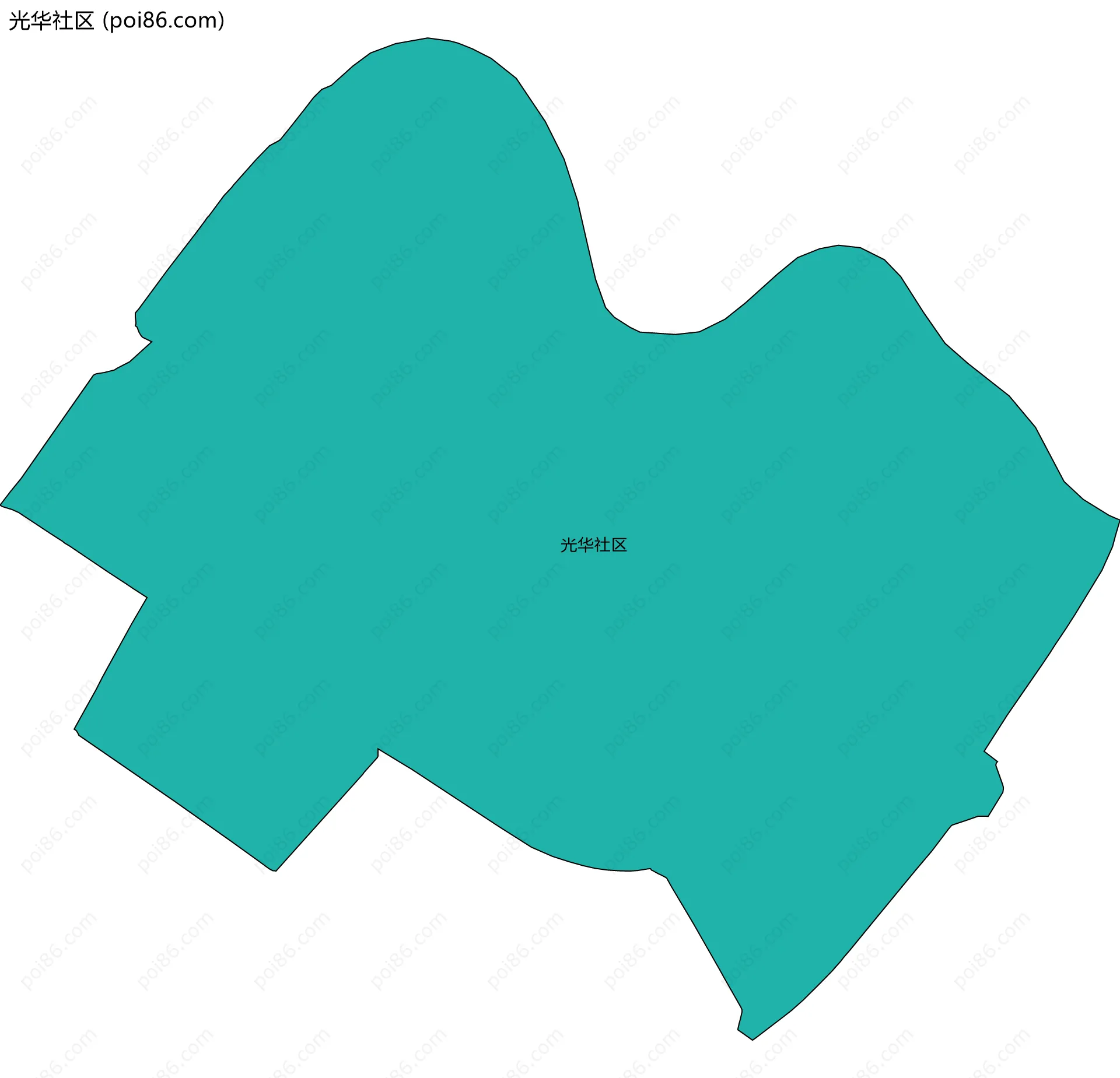 光华社区边界地图