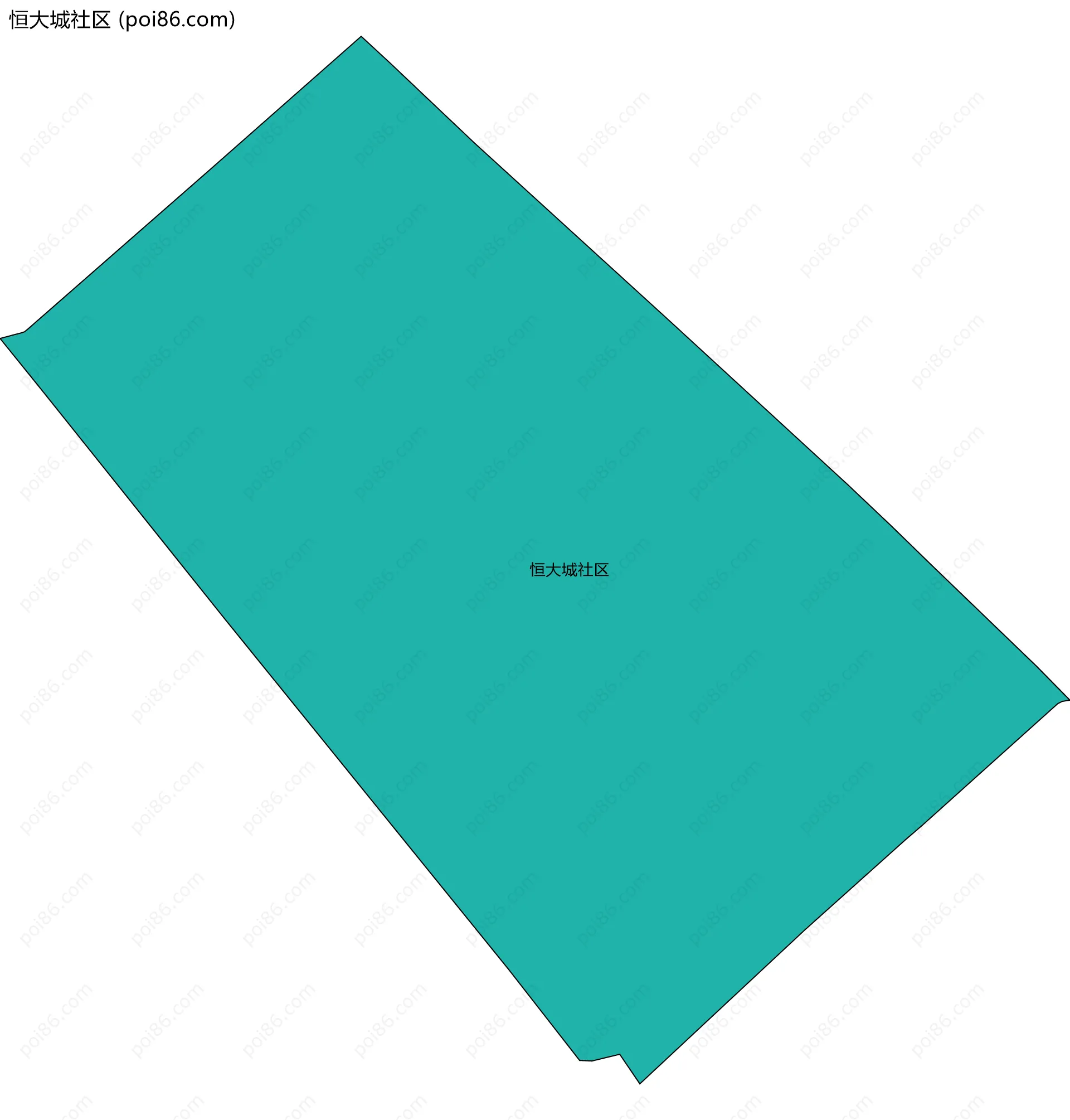恒大城社区边界地图
