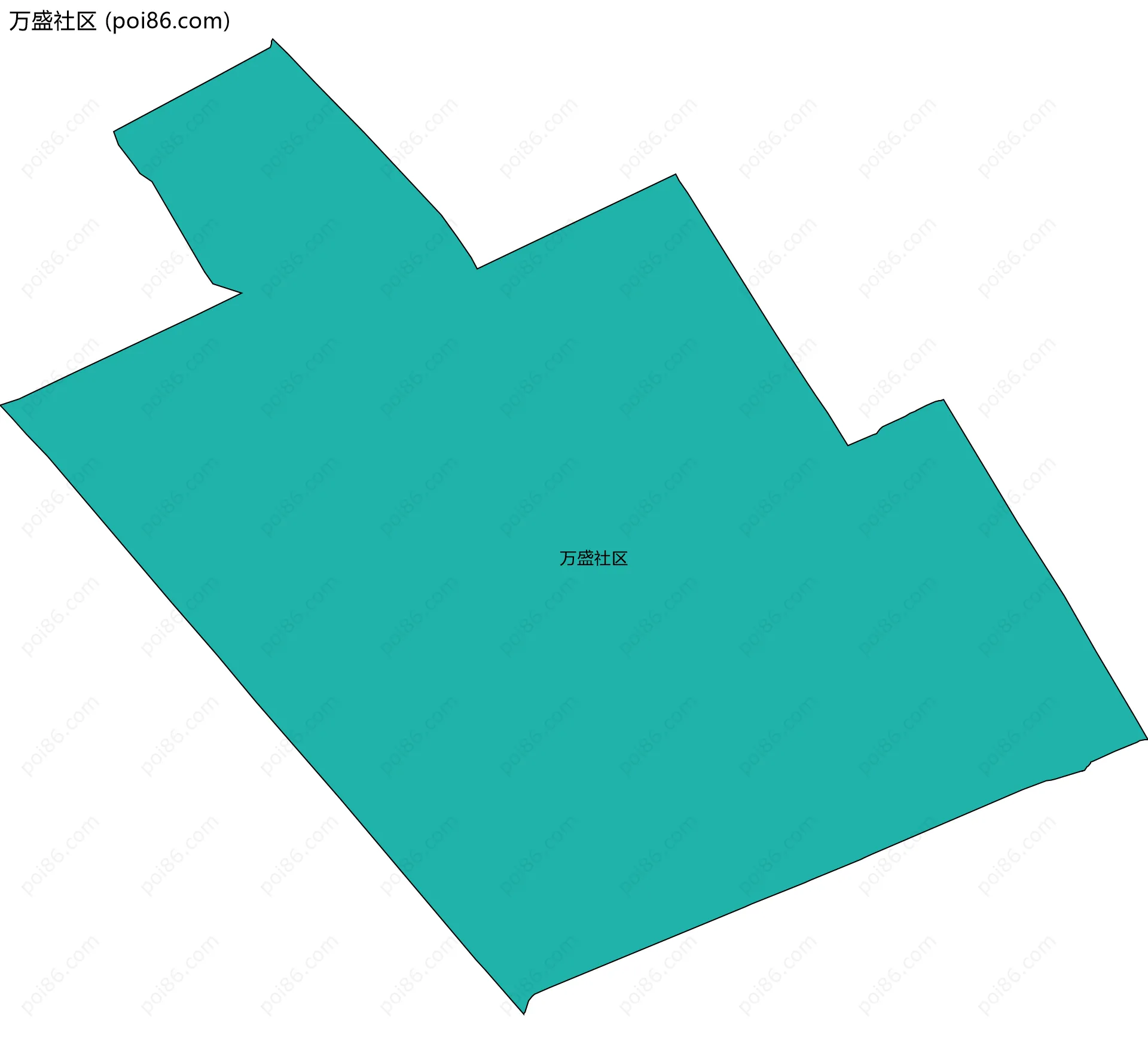 万盛社区边界地图