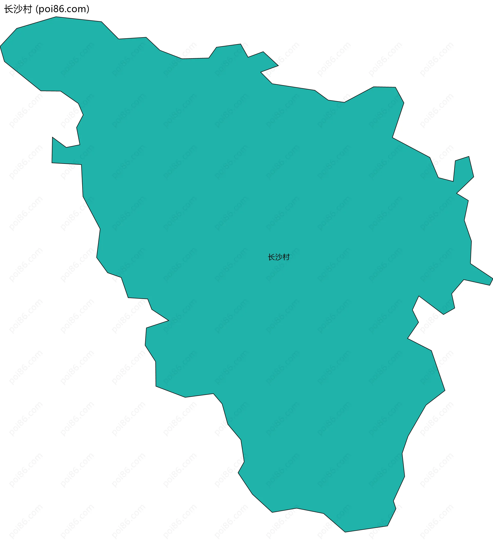 长沙村边界地图