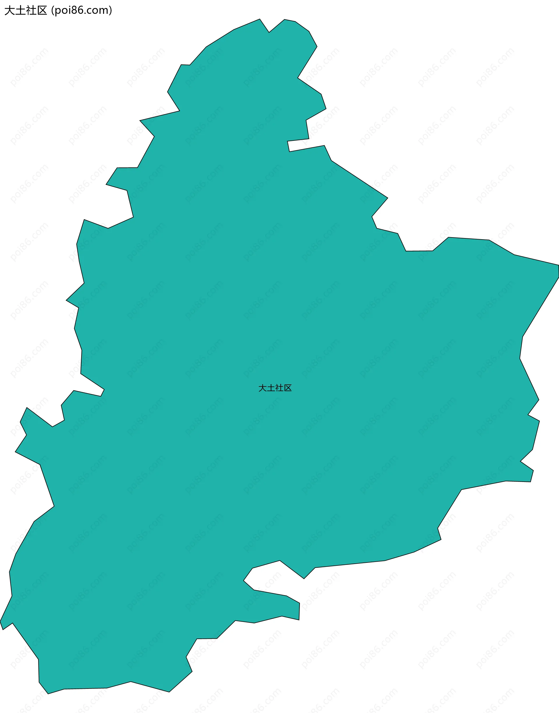 大土社区边界地图
