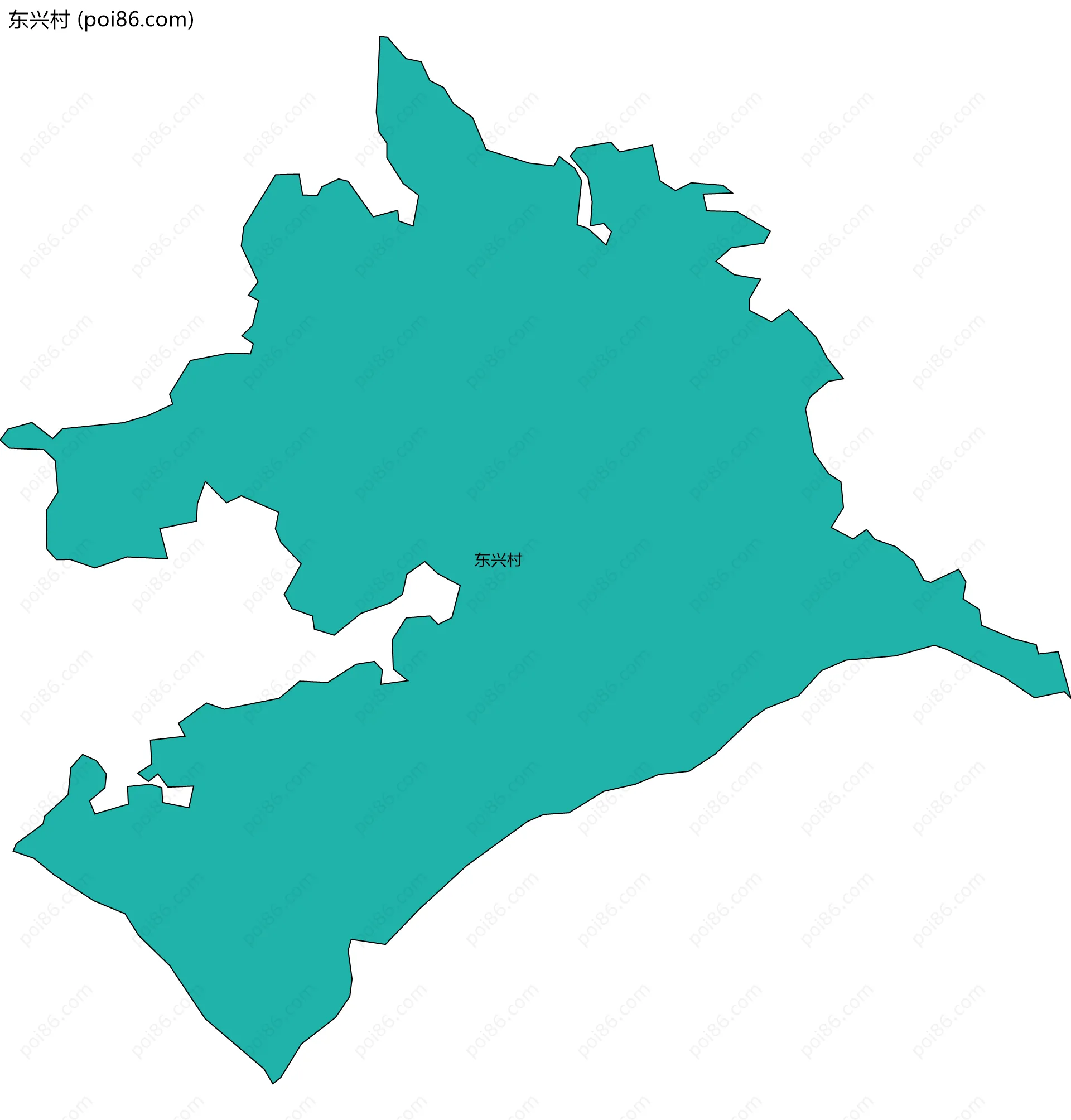 东兴村边界地图