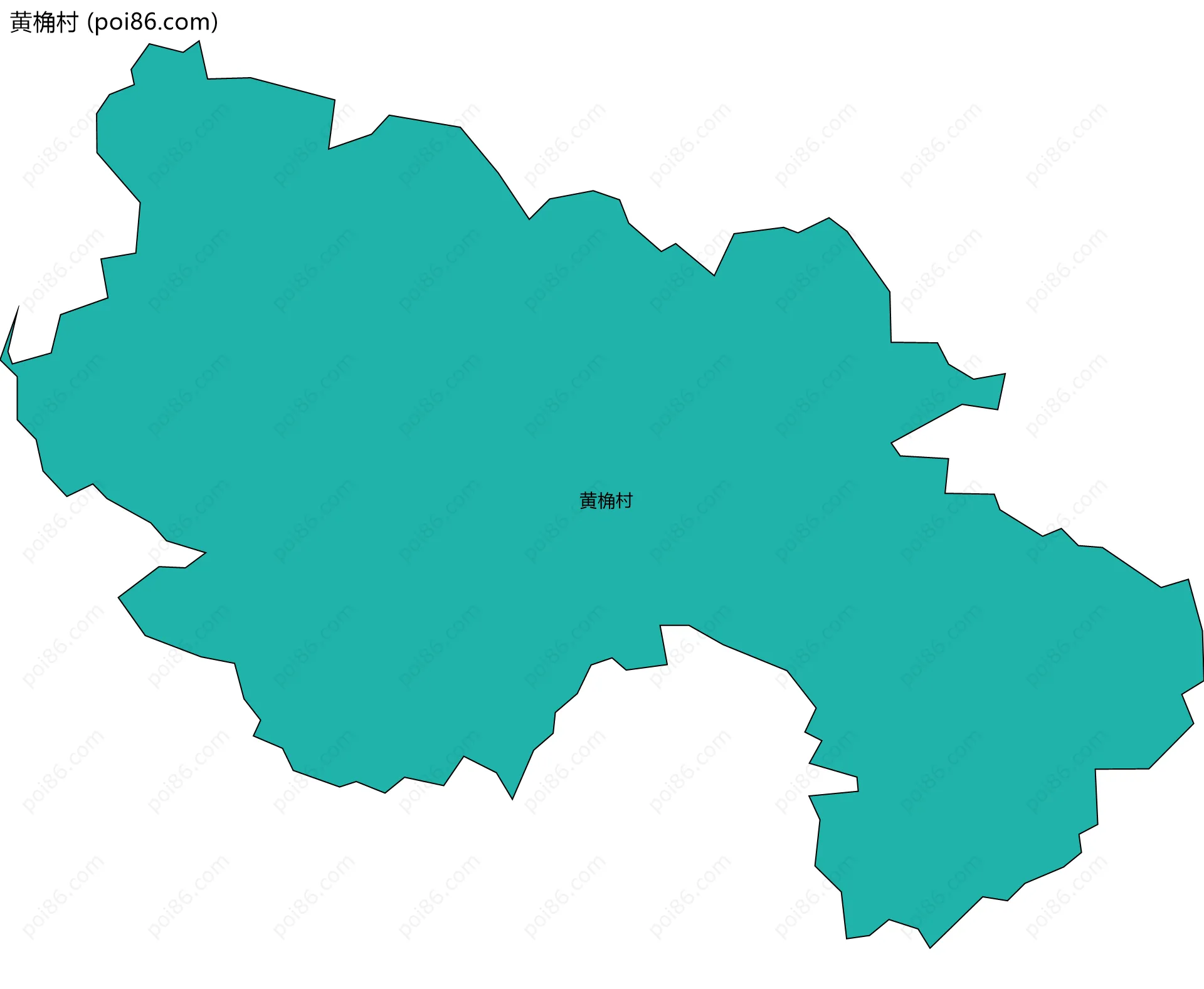黄桷村边界地图